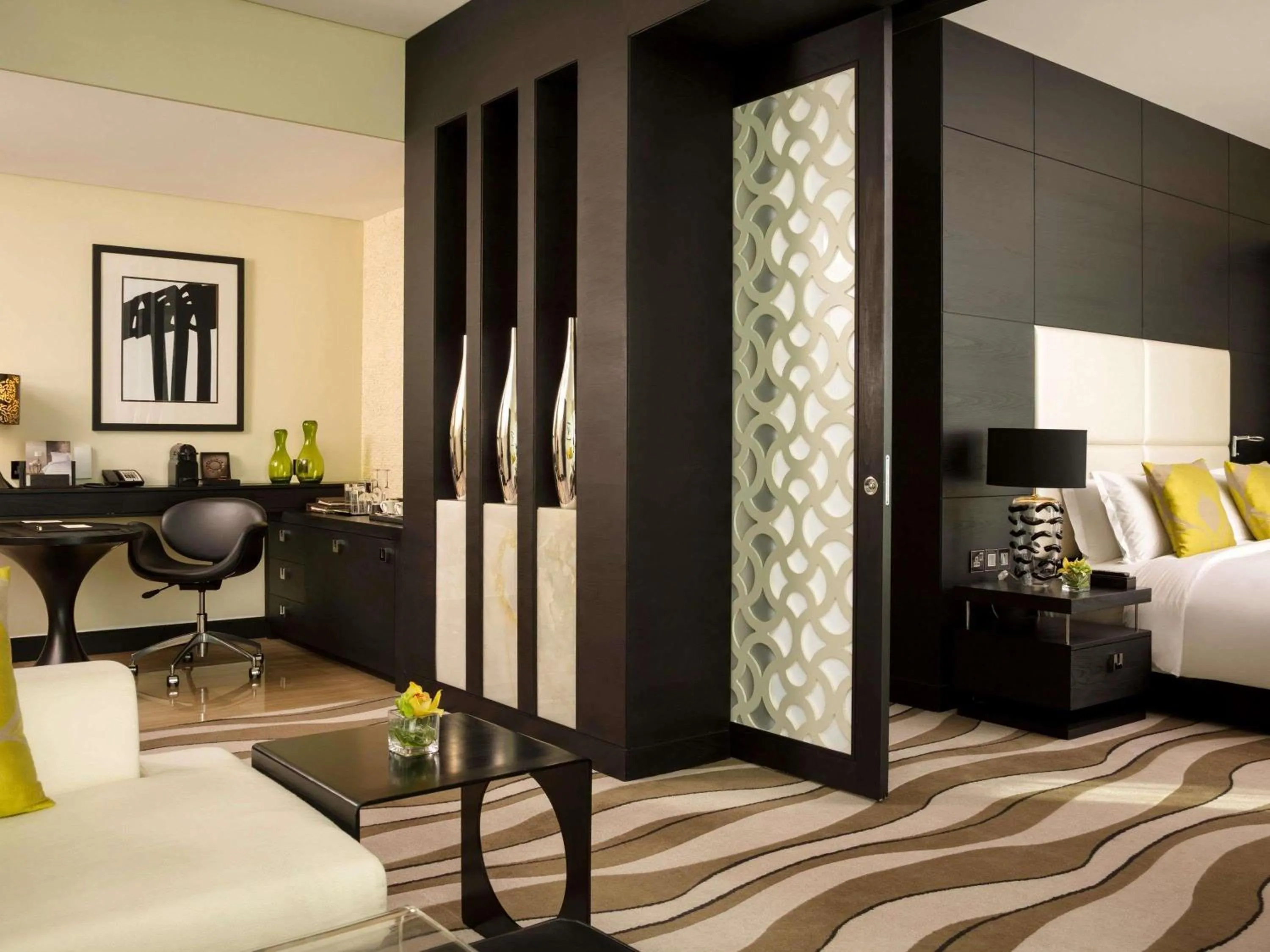 Photo of the whole room, Bed in Sofitel Abu Dhabi Corniche