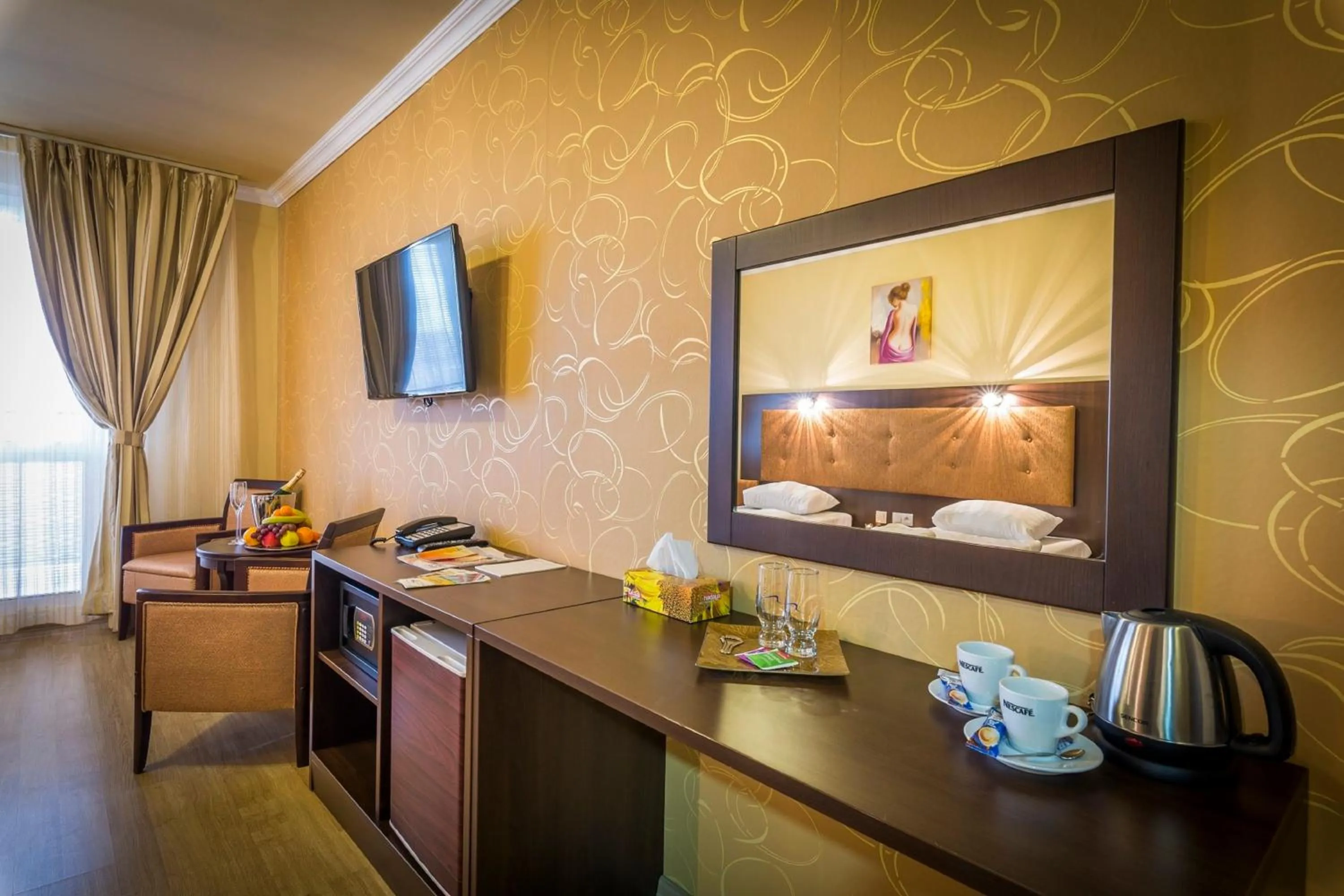 Decorative detail, Bed in Hotel Sun