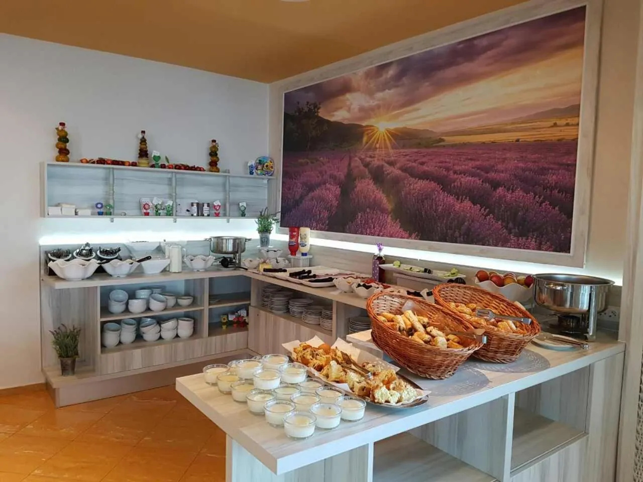 Buffet breakfast in Aphrodite Beach Hotel