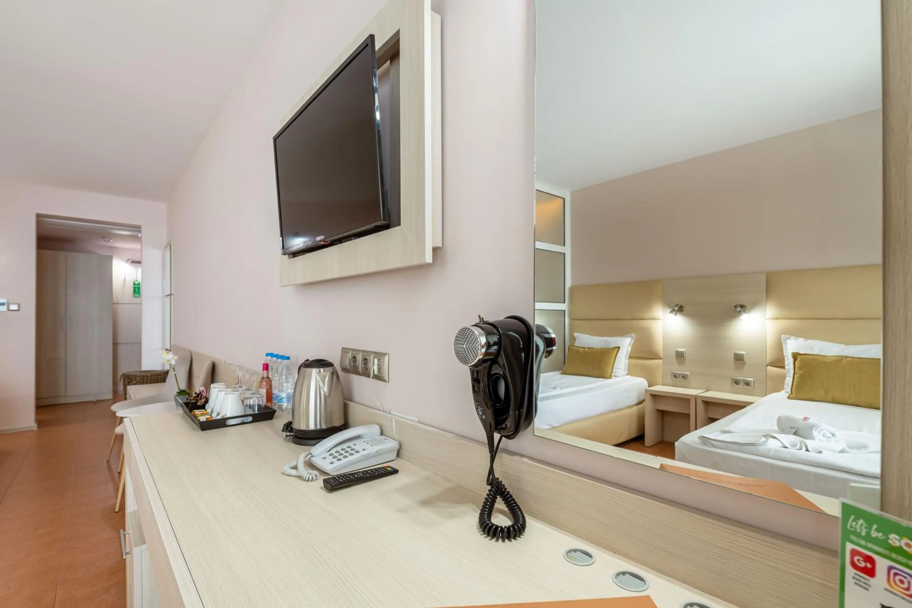 Bed in Aphrodite Beach Hotel