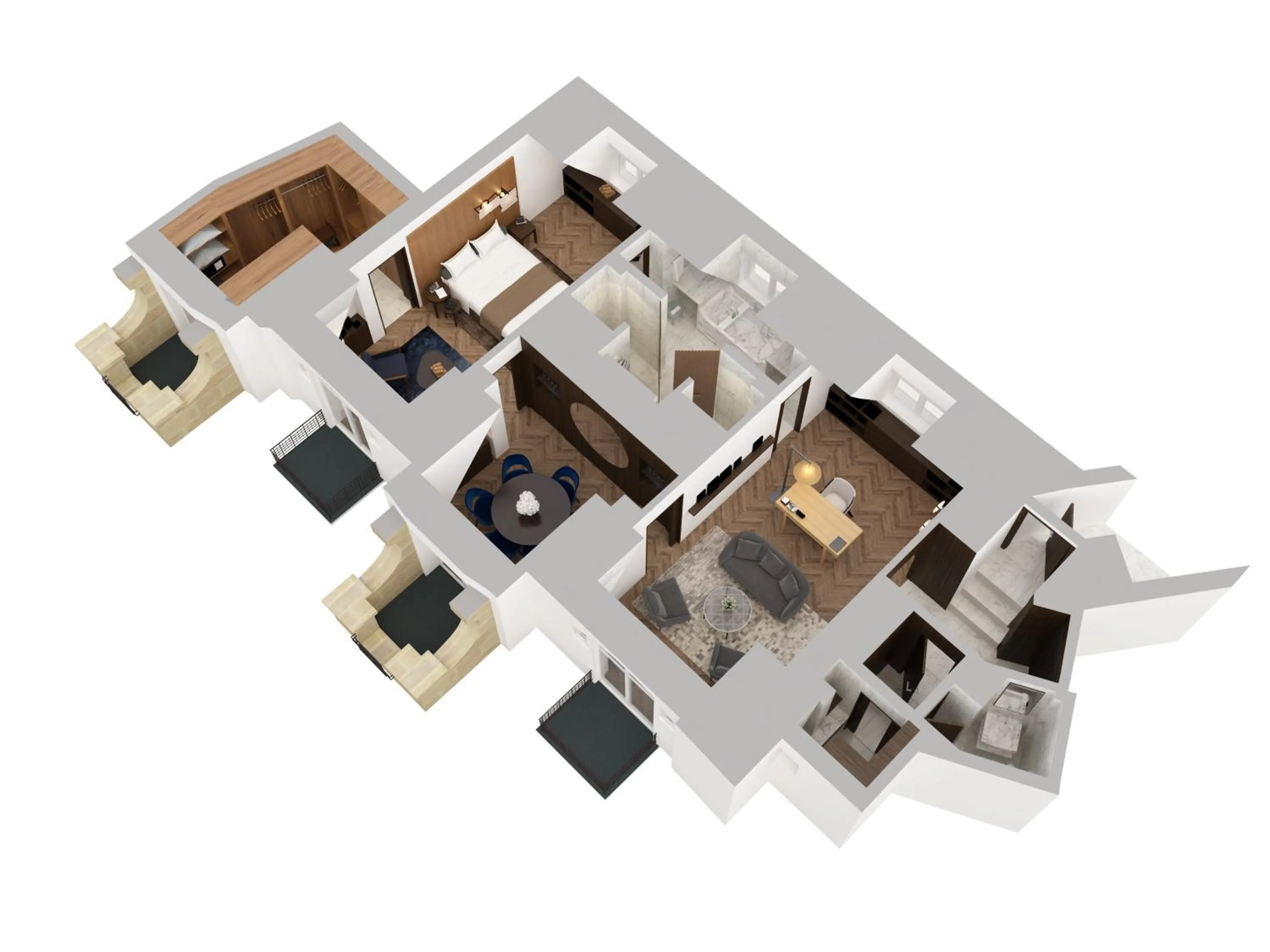 Floor plan in Mandarin Oriental Lutetia, Paris