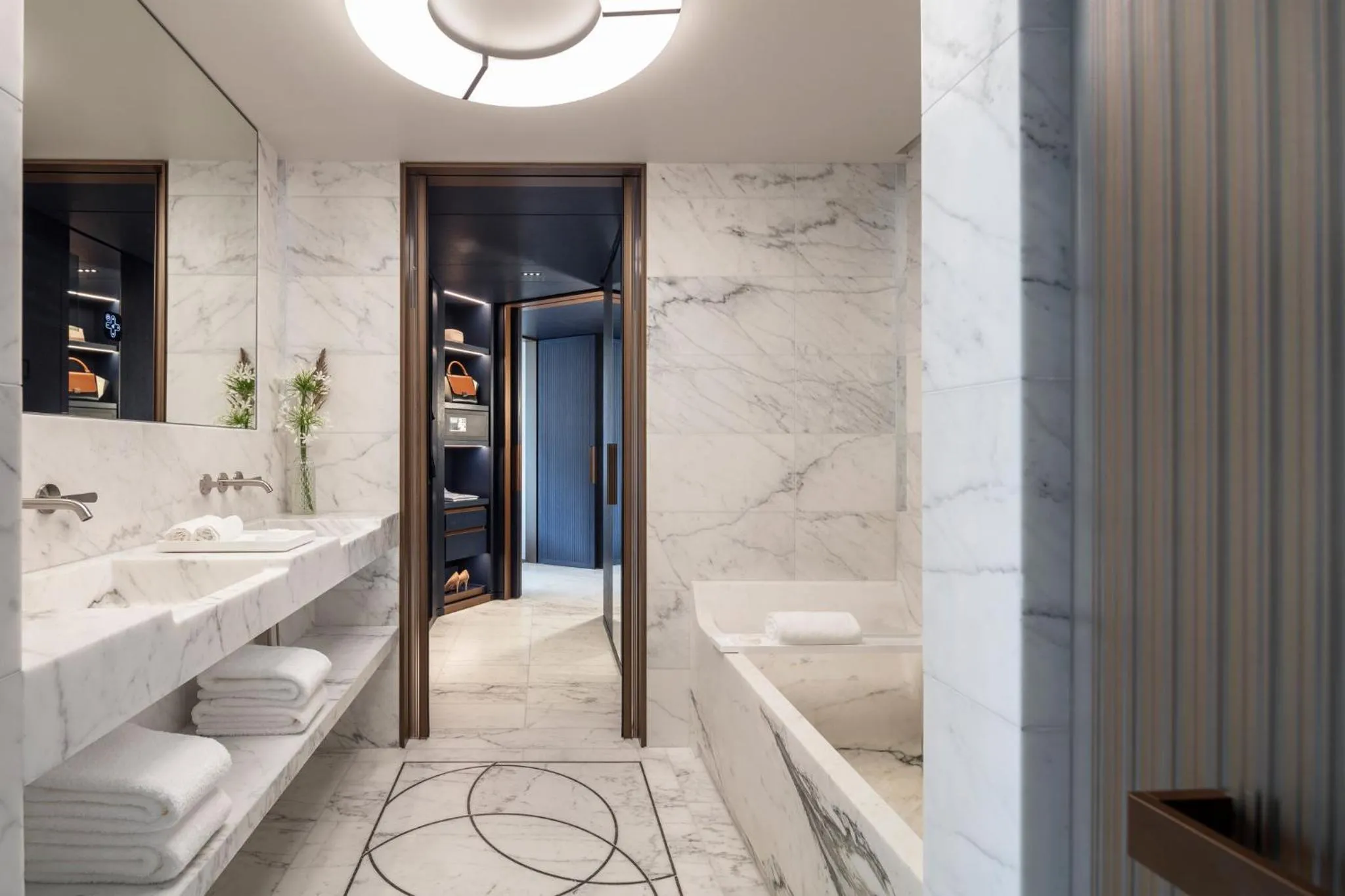 Bathroom, Bed in Mandarin Oriental Lutetia, Paris
