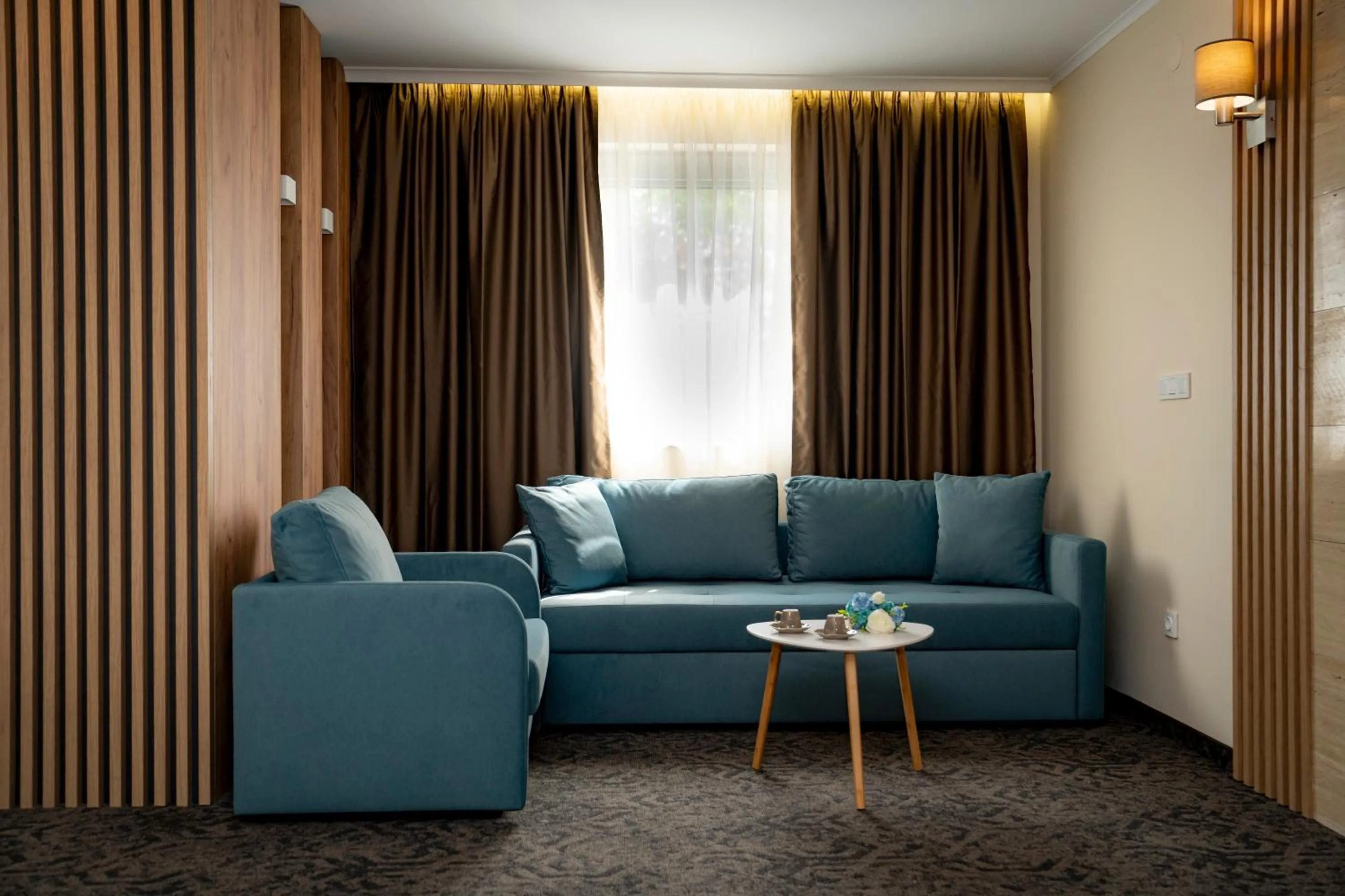 Seating area in Aqua Hotel