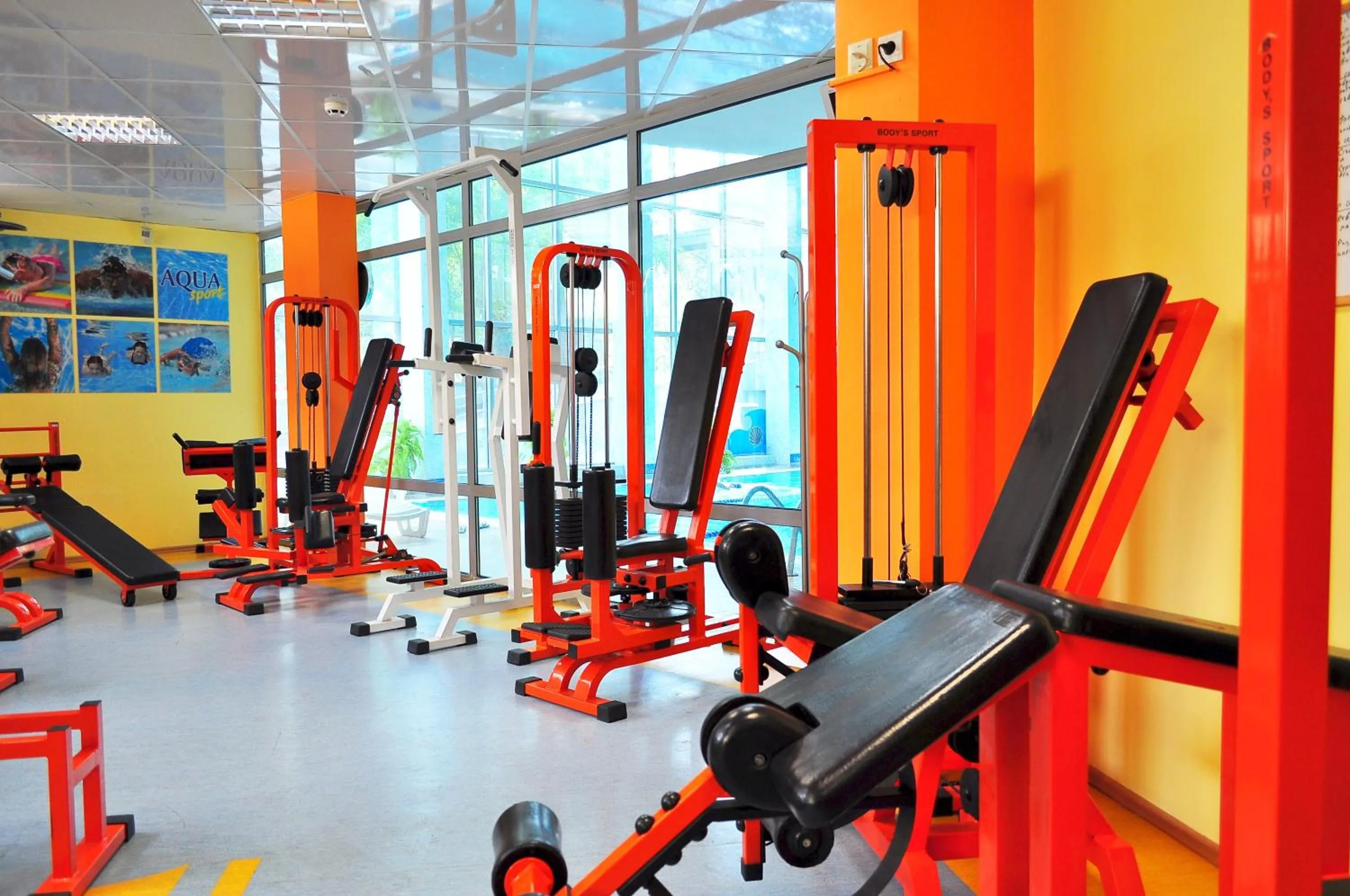 Fitness centre/facilities in Aqua Hotel