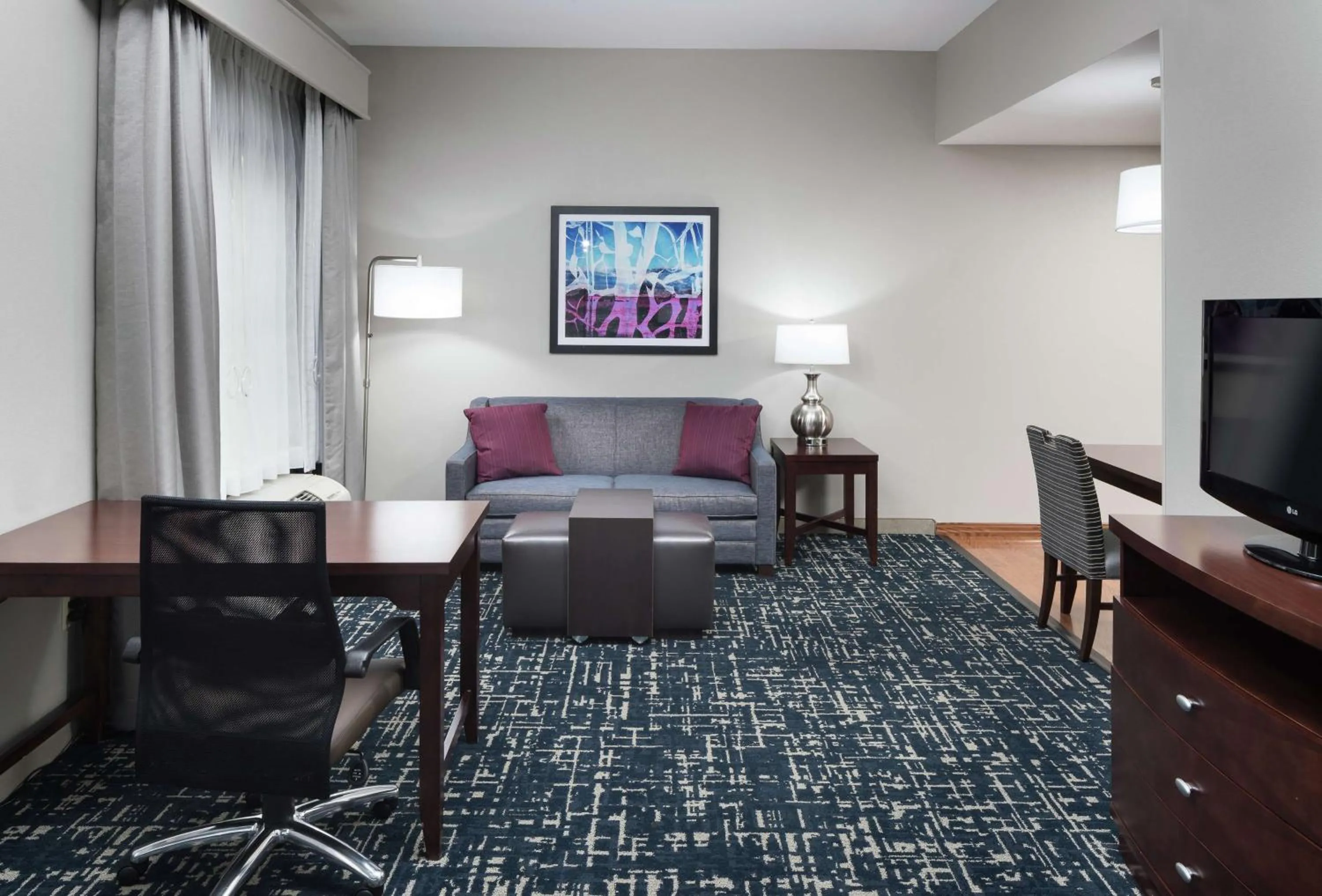 Living room in Homewood Suites by Hilton Fresno Airport/Clovis