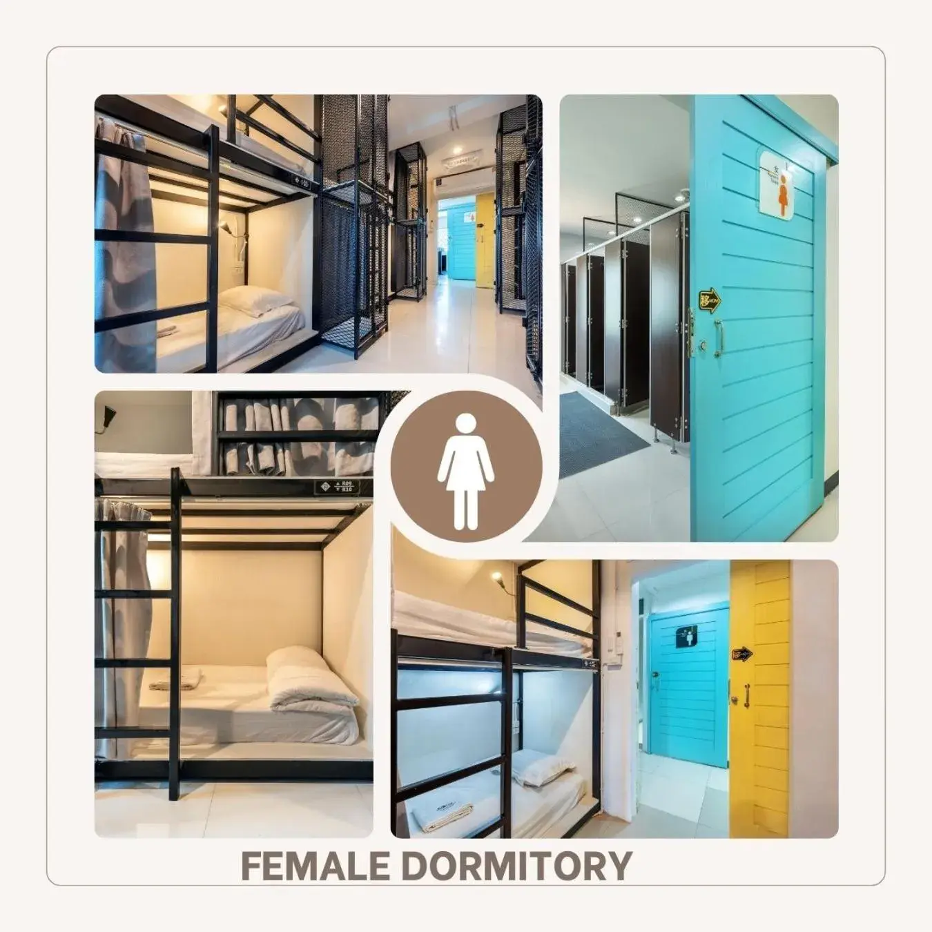 Bunk Bed in Female Dormitory Room   in Sloth Hostel Don Mueang Bunk Bed in Female Dormitory Room   in Sloth Hostel Don Mueang