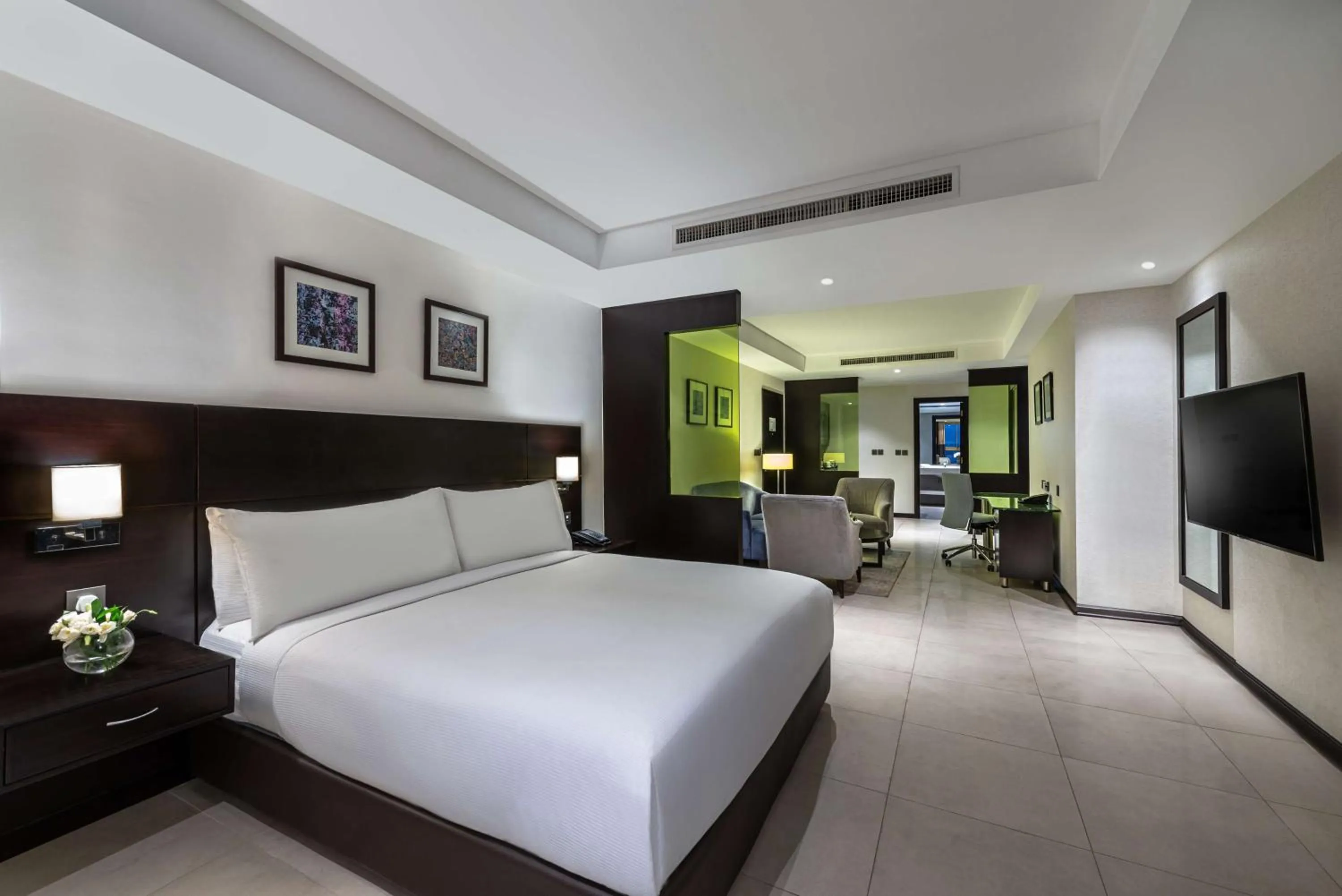 Bed in DoubleTree by Hilton Hotel Aqaba