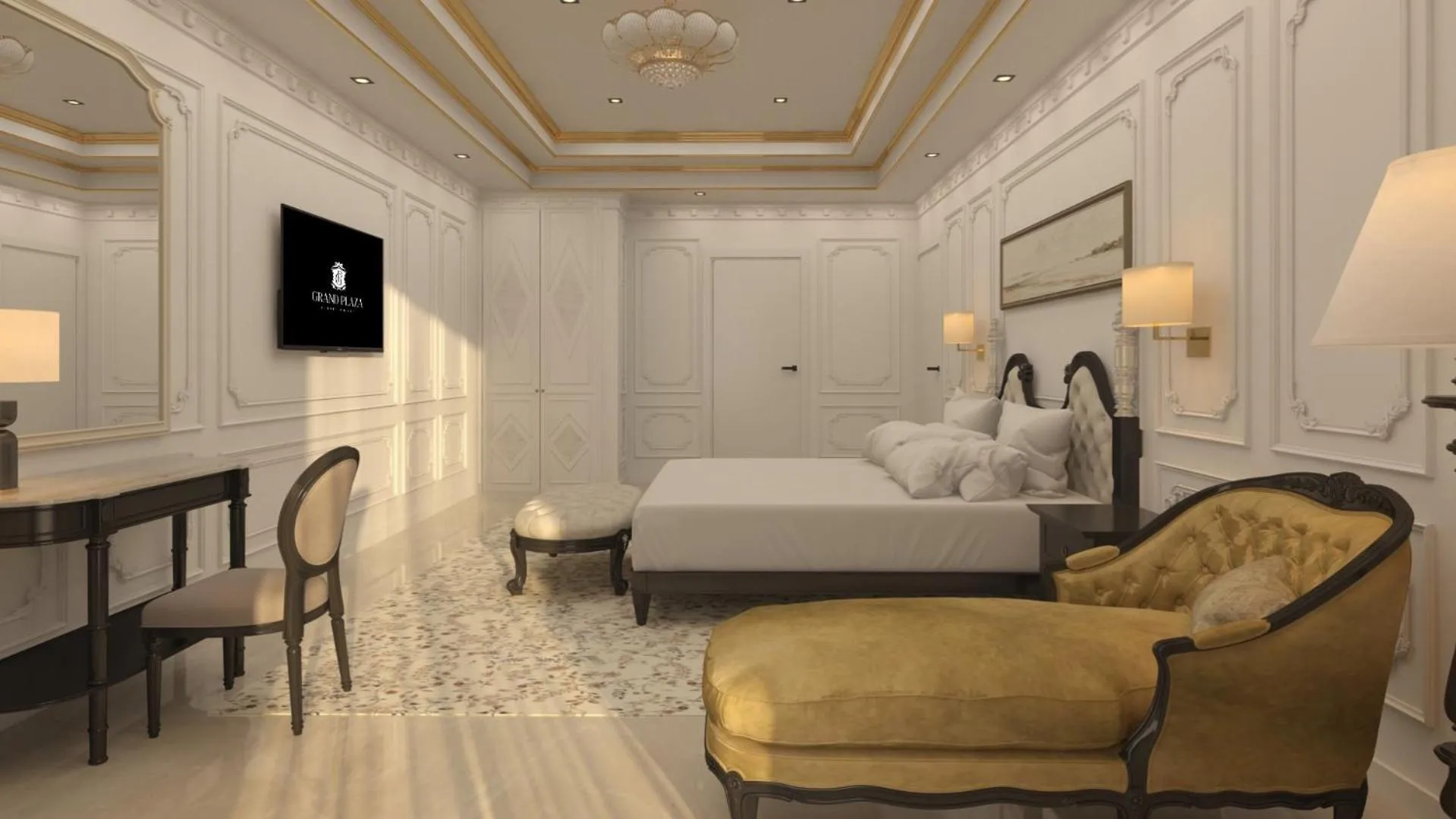 Bedroom, Bed in Grand Plaza Hotel Hanoi