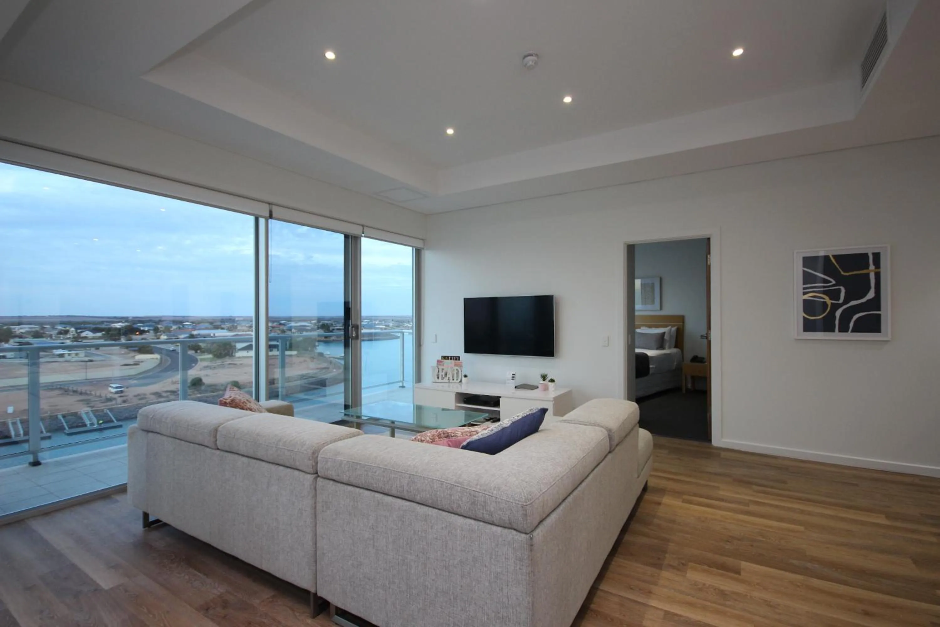 Living room in Wallaroo Marina Apartments