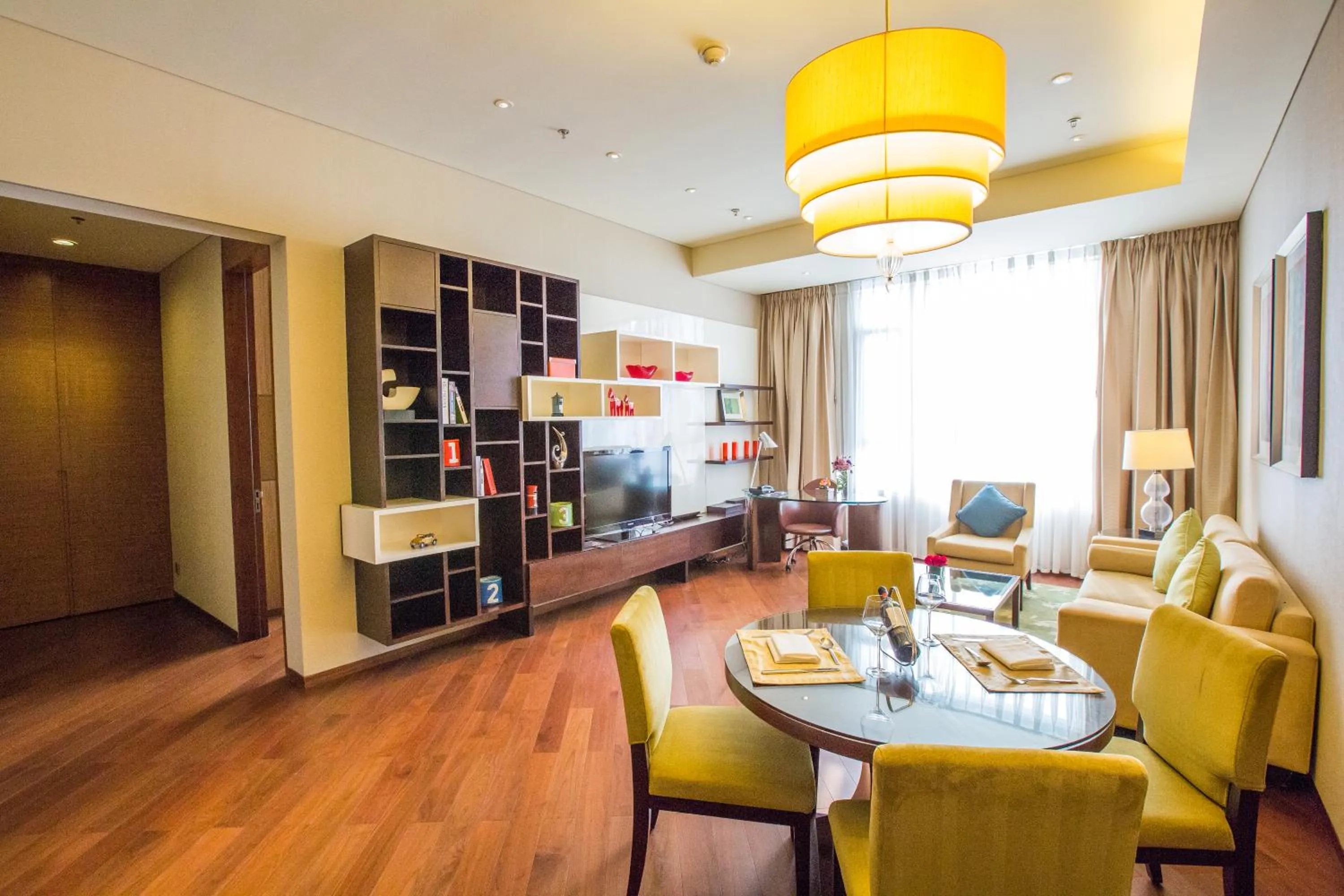 Living room in Marriott Executive Apartment Tianjin Lakeview