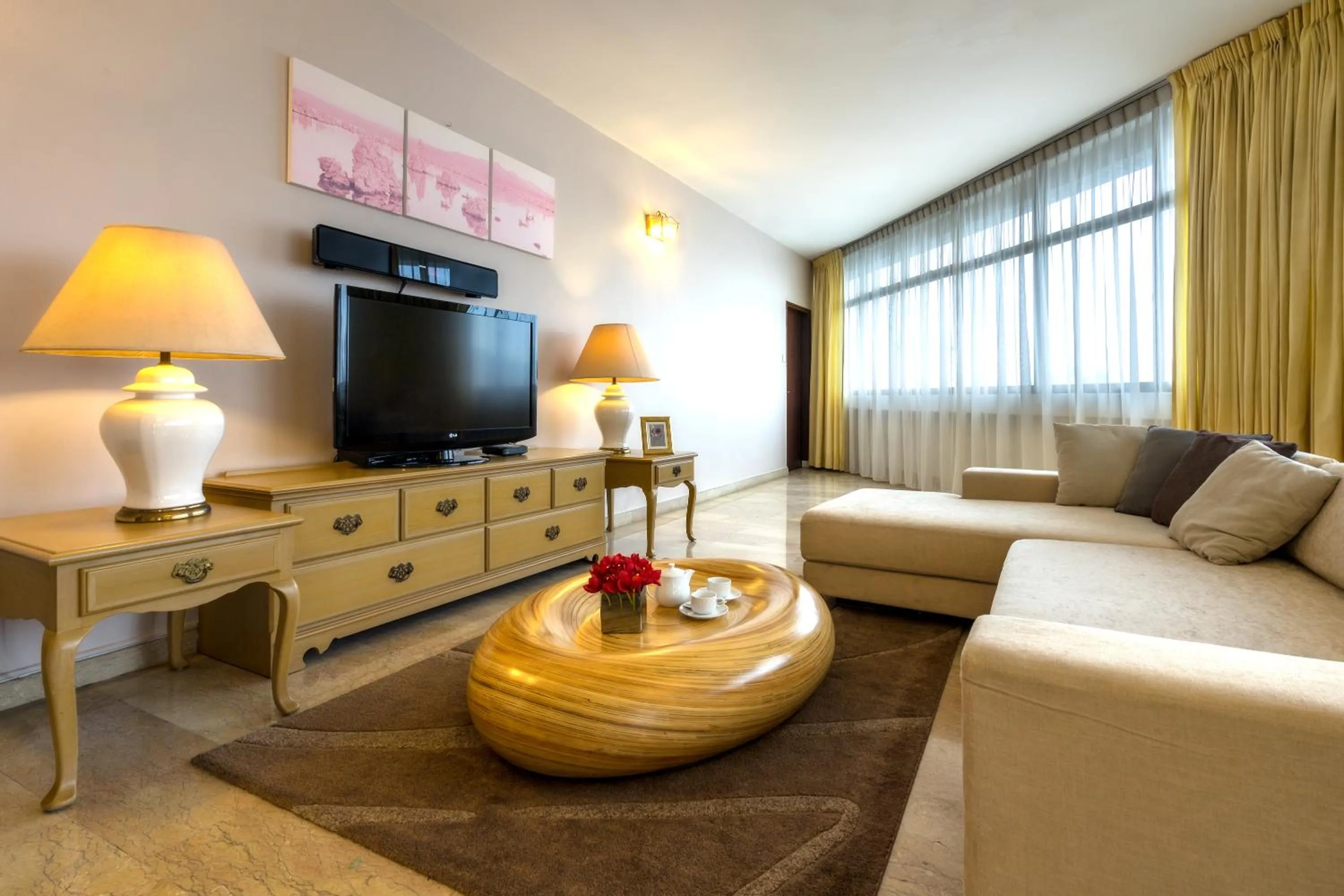 Living room in Far East Plaza Residences by Far East Hospitality