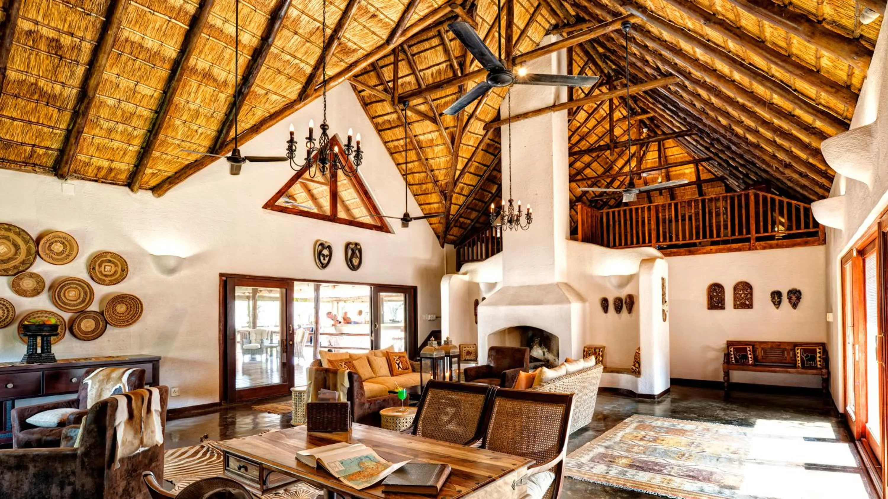 Living room in Nyati Safari Lodge