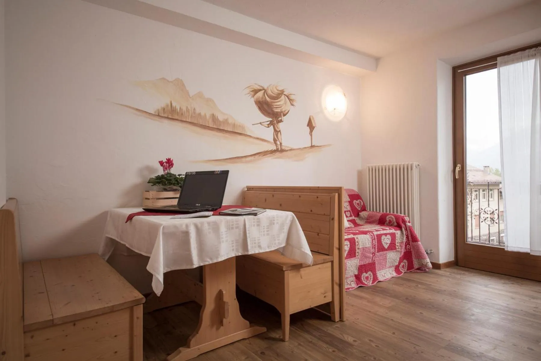 Living room, Bed in Residence Miramonti