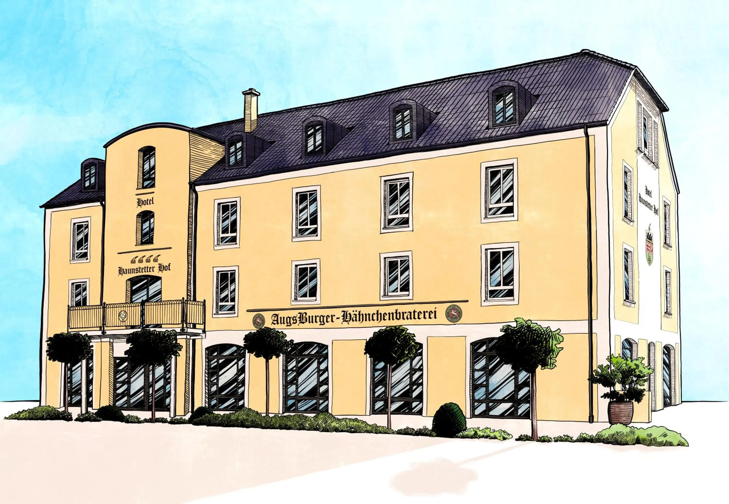 Property building in Hotel Haunstetter Hof Augsburg