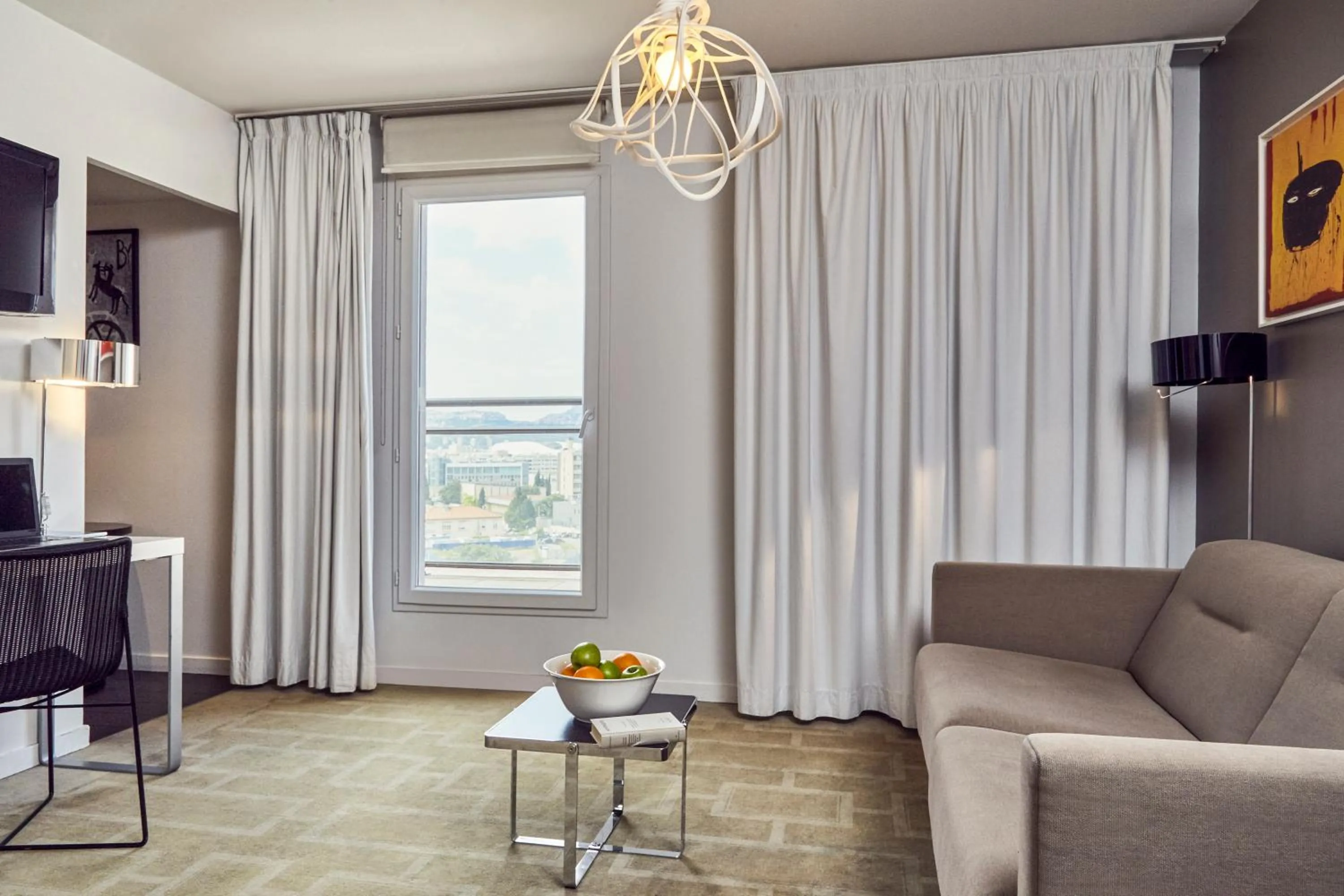Living room in Aparthotel Adagio Marseille Timone