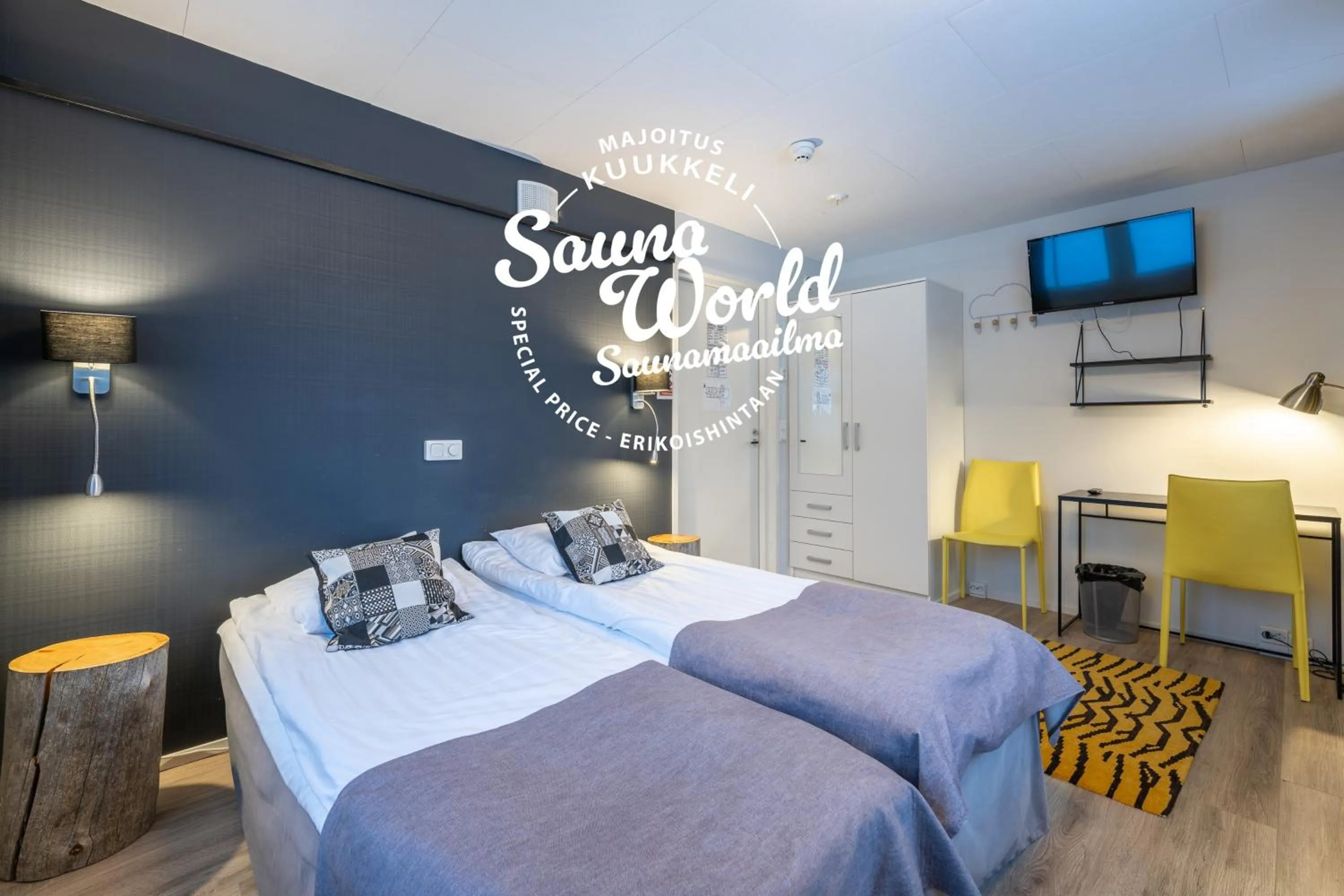 Bedroom, Bed in Kuukkeli Saariselkä Inn