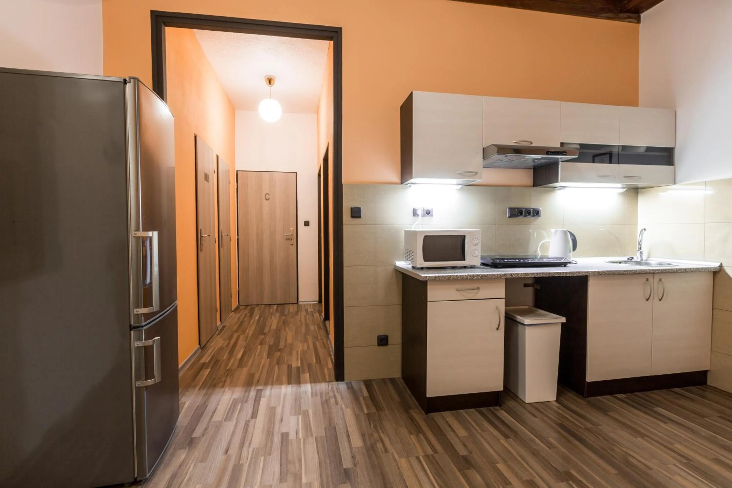 Kitchen or kitchenette in Rezidence Davids Apartments