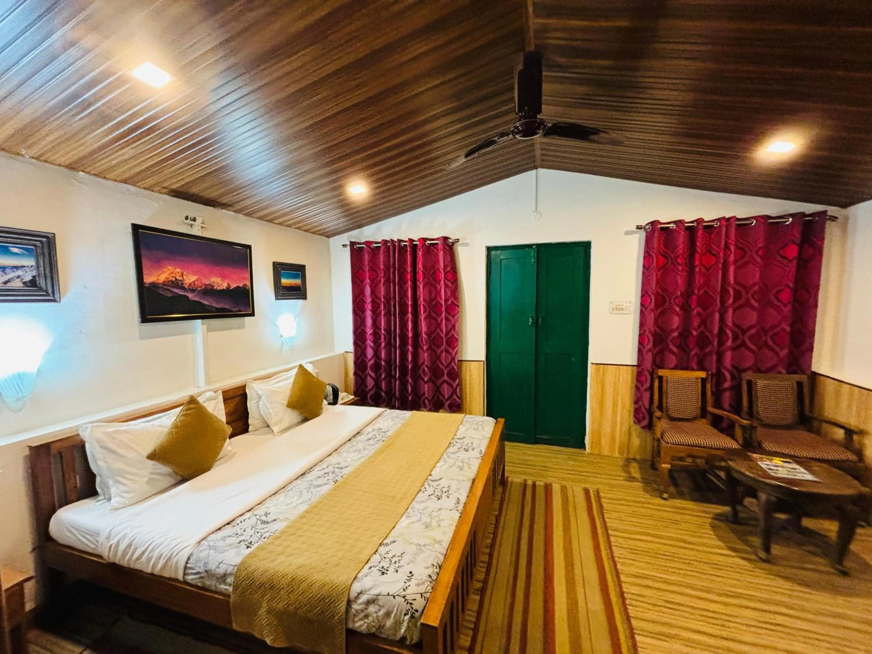 Bedroom, Bed in Room on the Roof, Viraatkhai-Chakrata, By Himalayan Eco Lodges