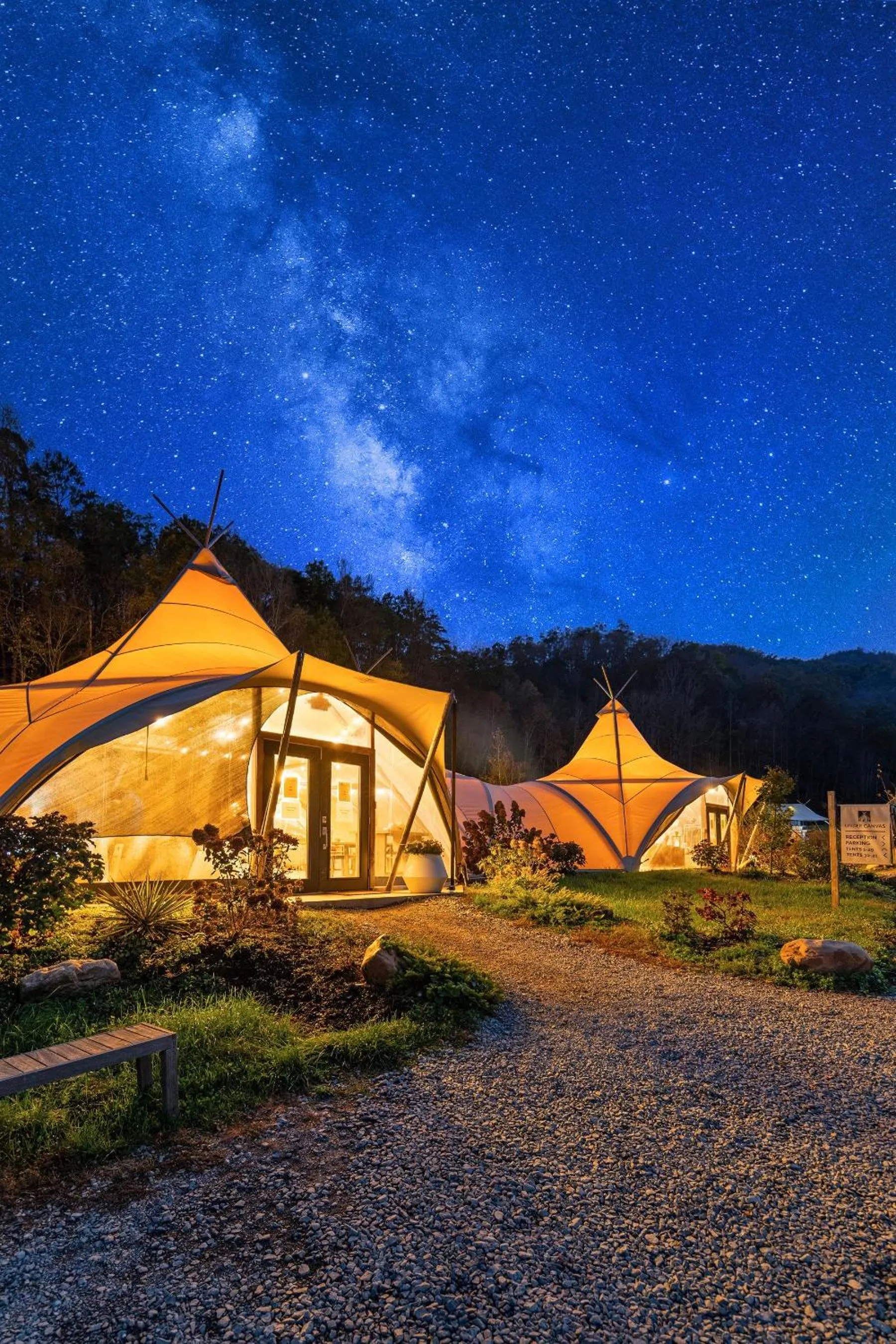 Property building in Under Canvas Great Smoky Mountains