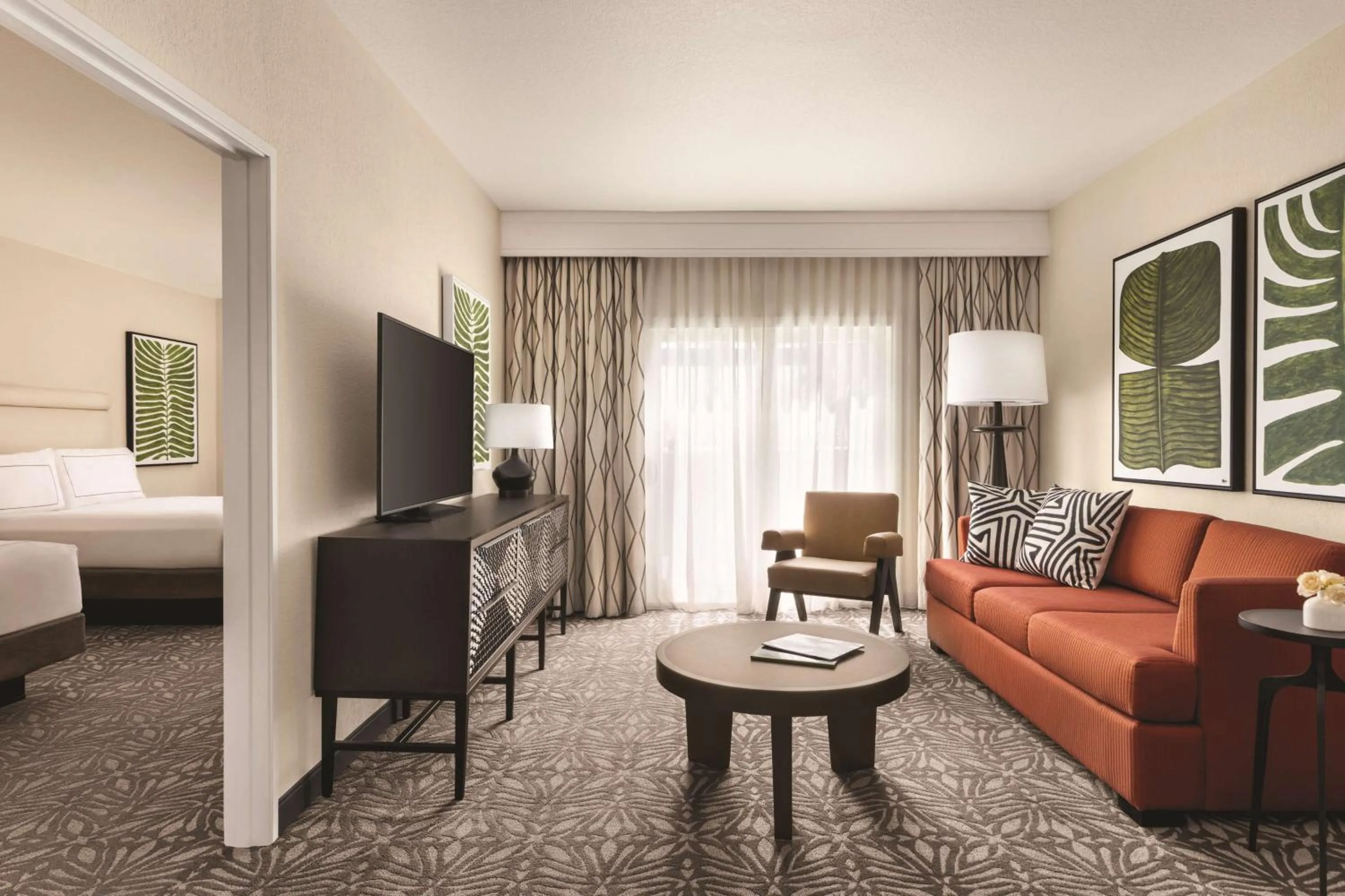 Living room, Bed in Zachari Dunes on Mandalay Beach, Curio Collection by Hilton