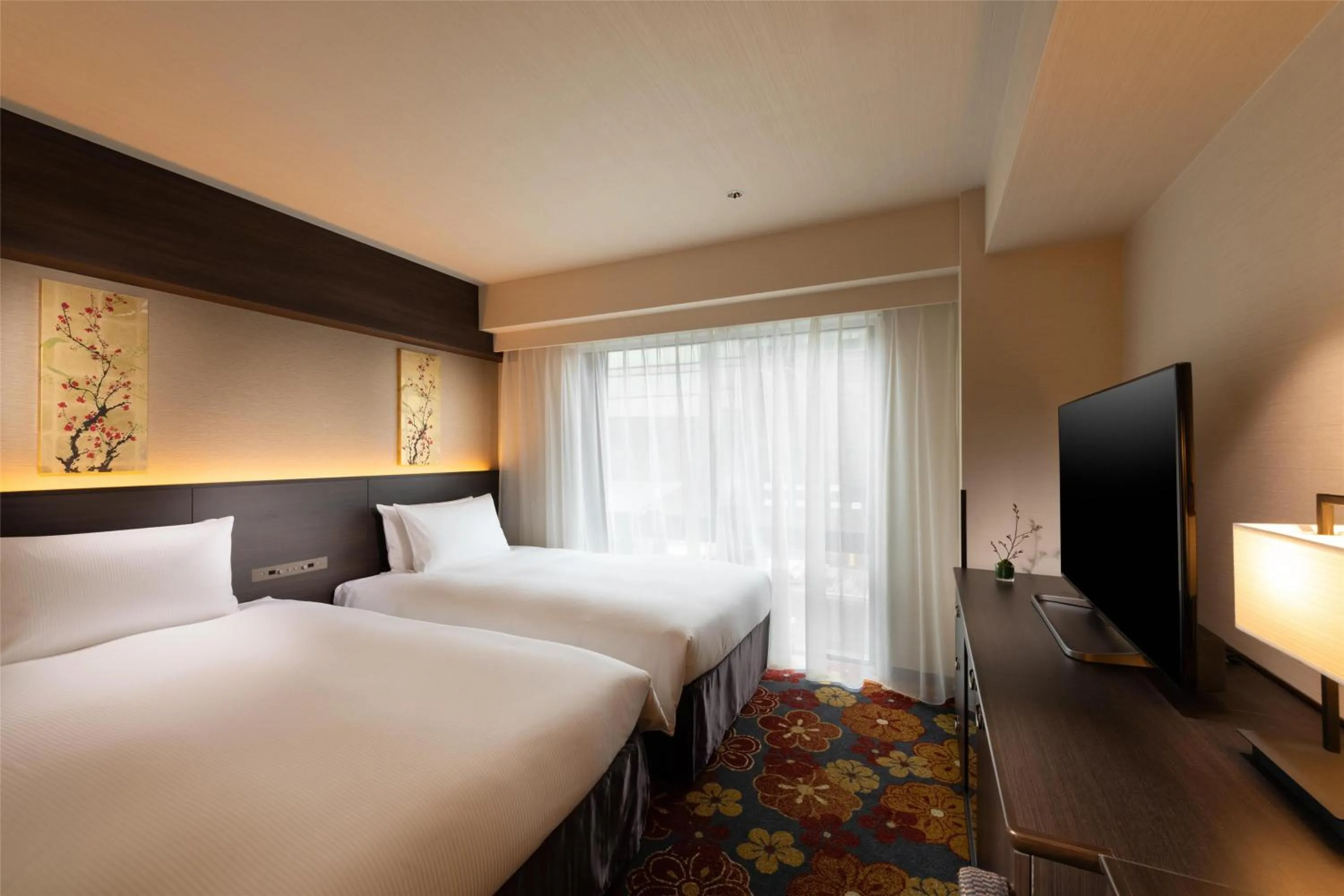 Bed in DoubleTree by Hilton Kyoto Station