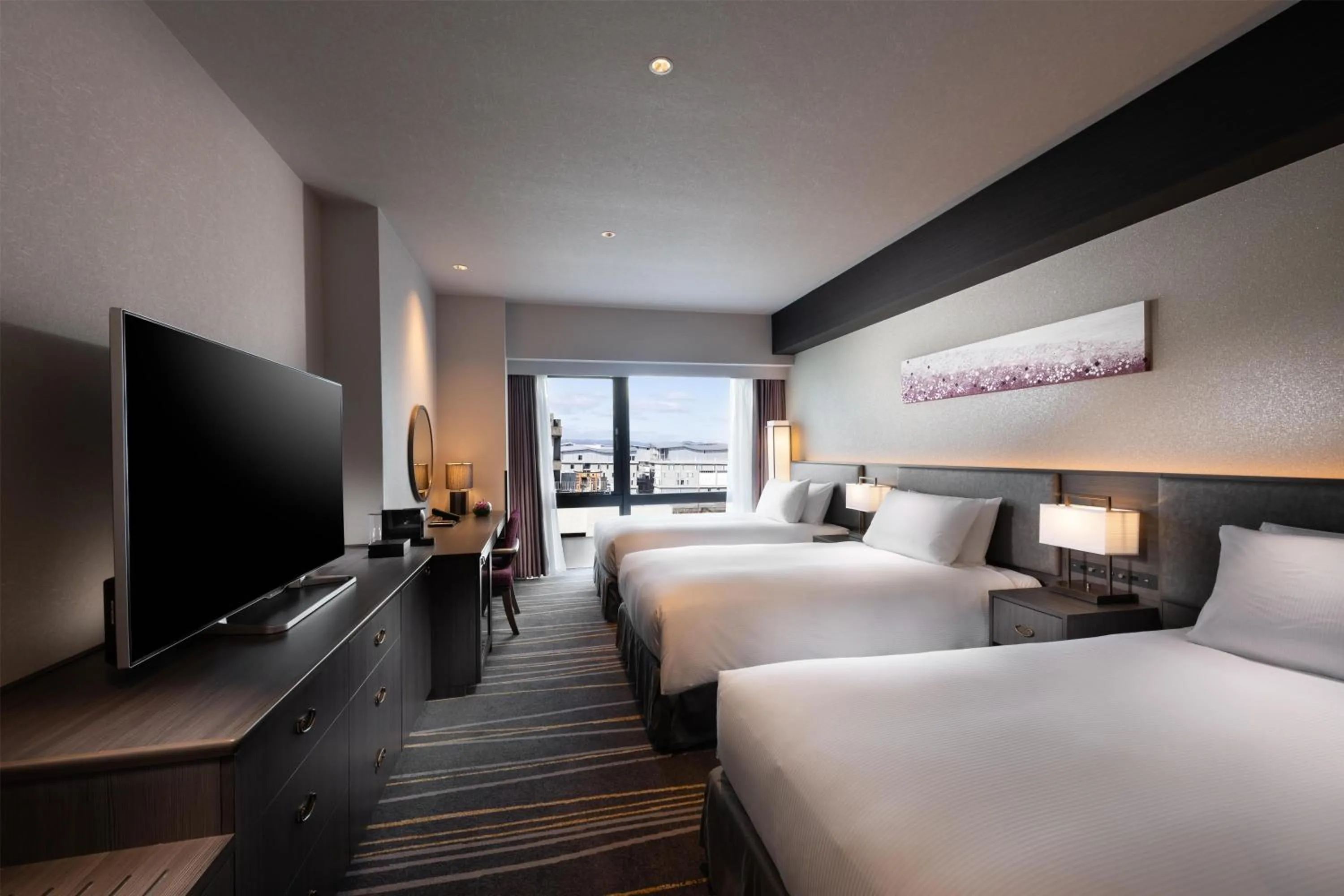 Bed in DoubleTree by Hilton Kyoto Station
