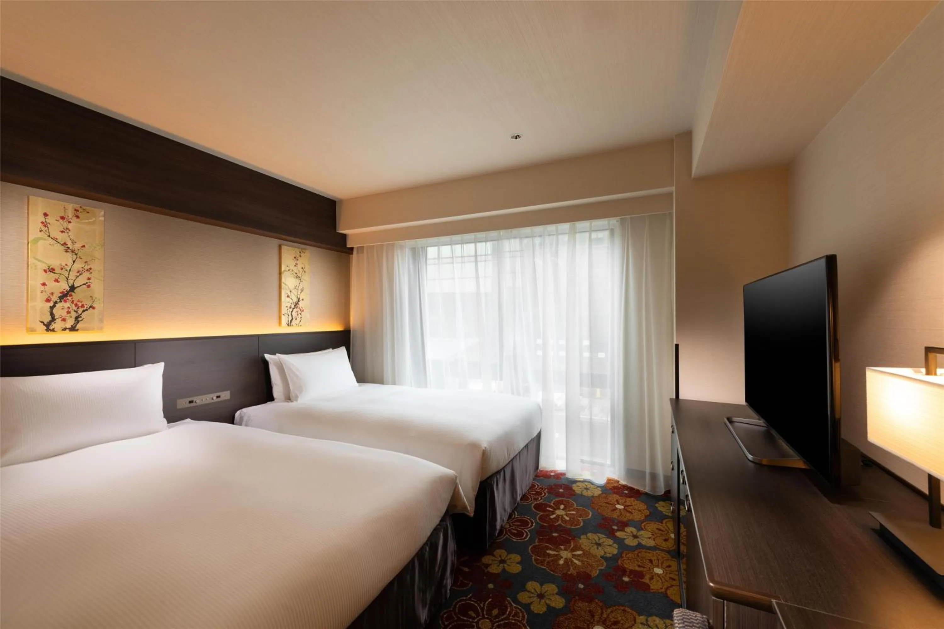 Bed in DoubleTree by Hilton Kyoto Station