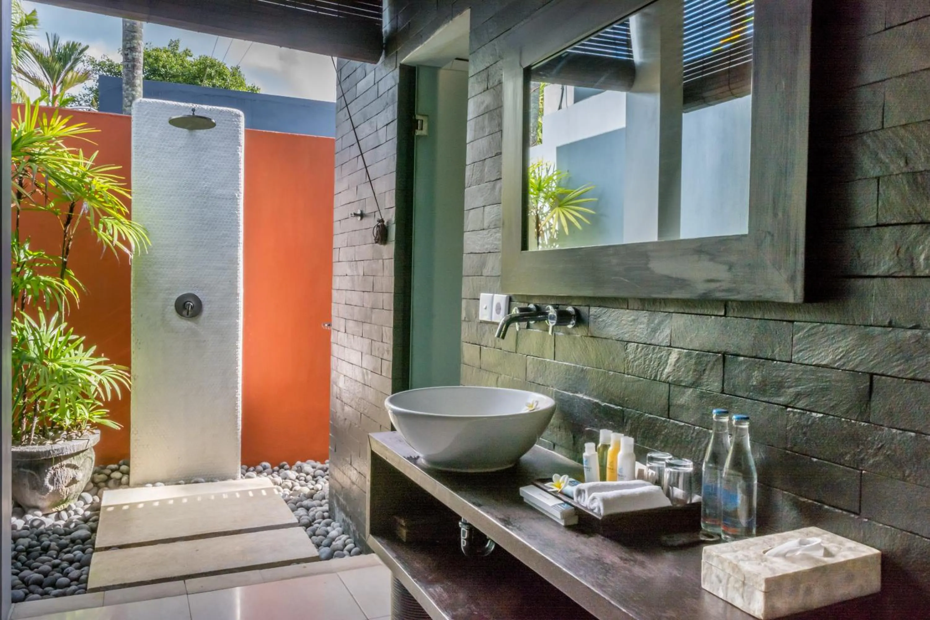 Shower in Kembali Villas