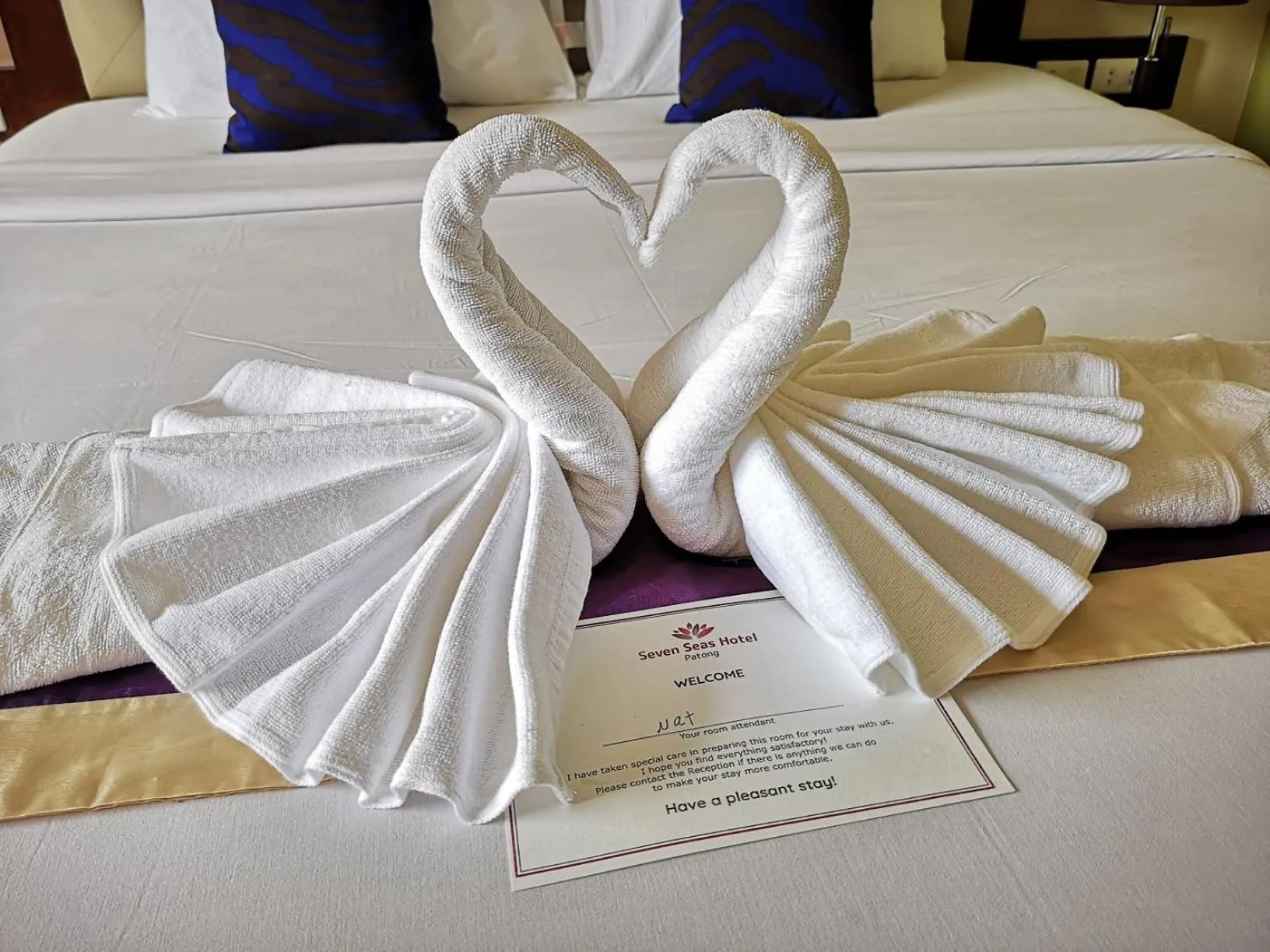 Bed in Seven Seas Hotel Patong Beach