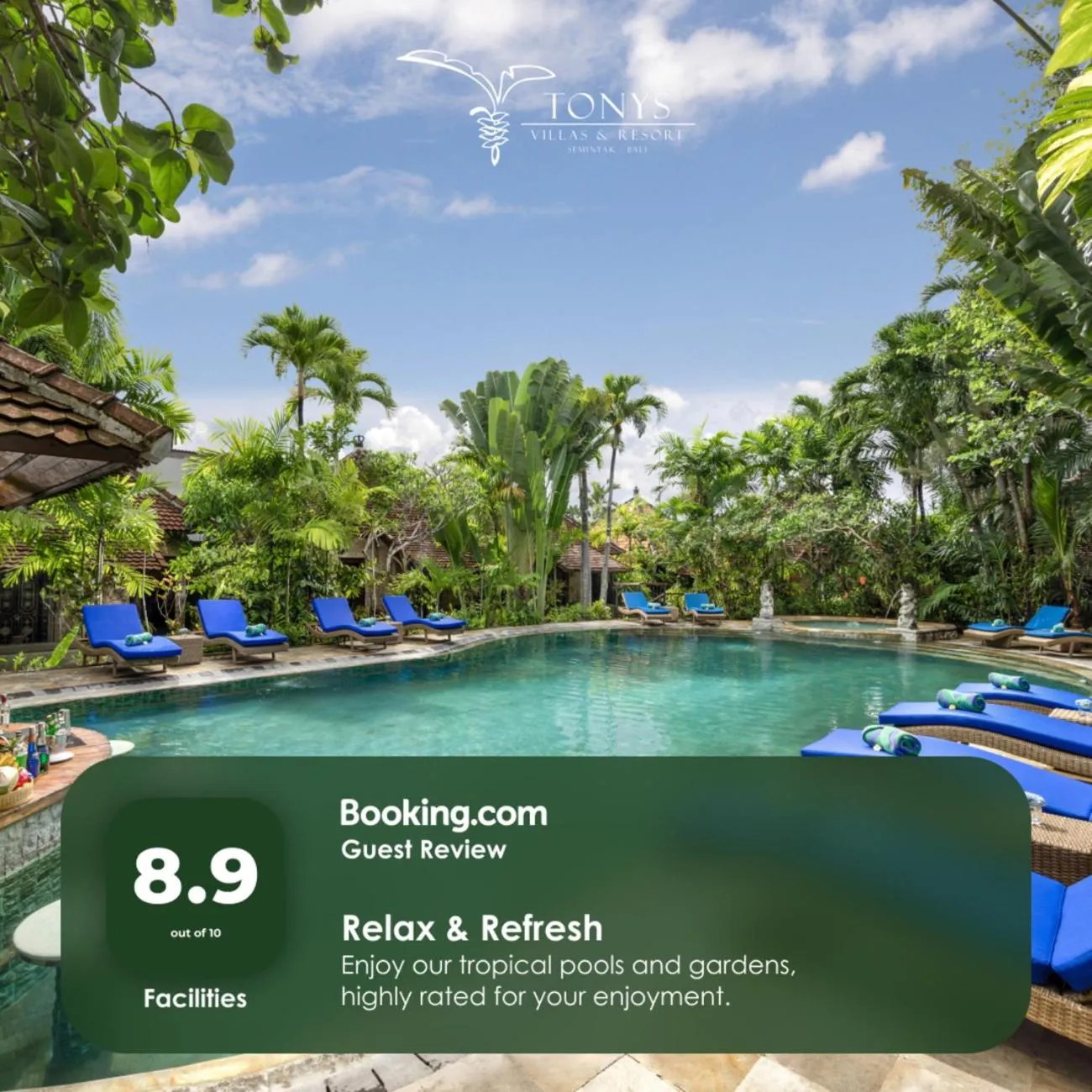 Swimming pool in Tonys Villas & Resort Seminyak - Bali