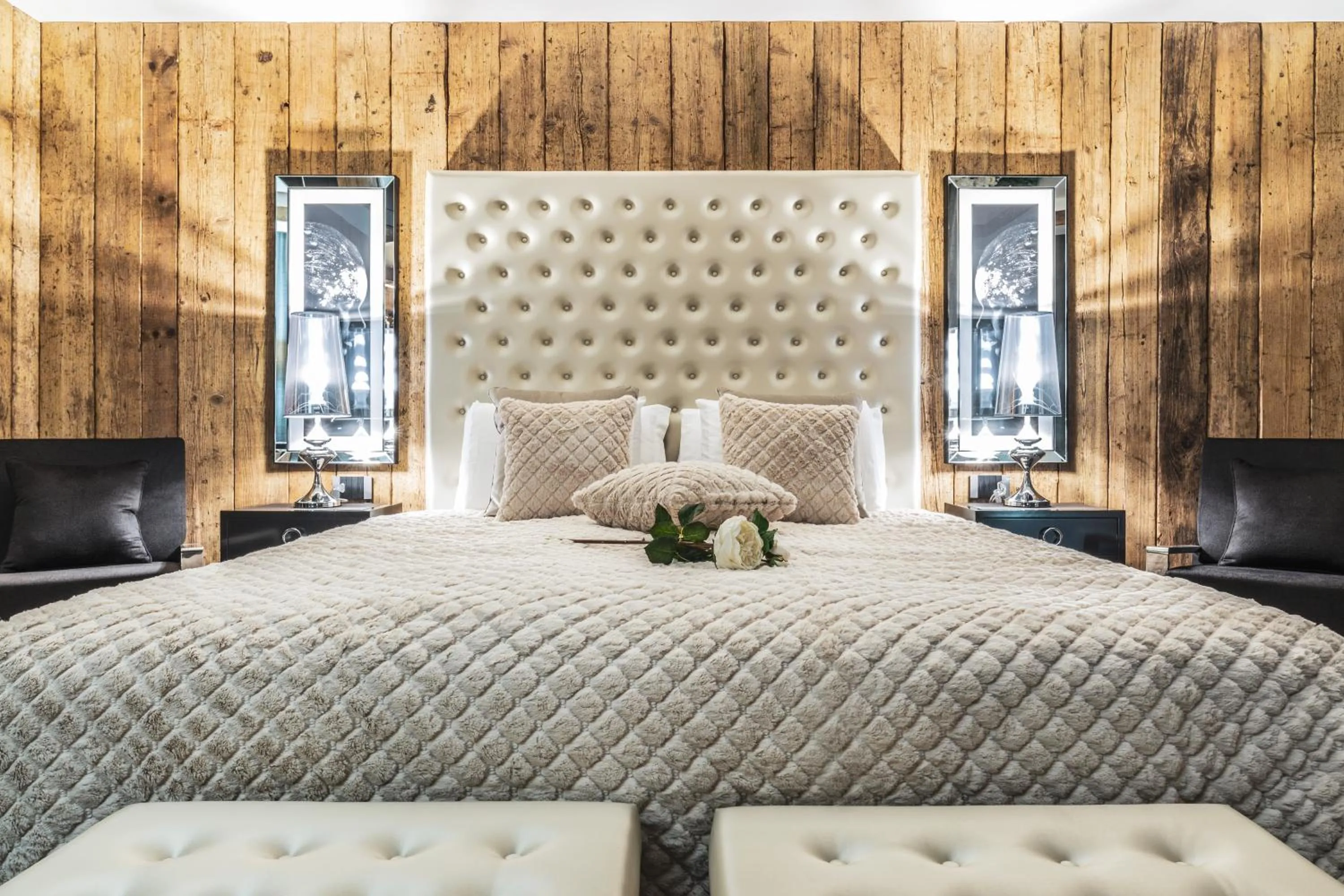 Bed in SOLEA DOLOMITI Boutique Hotel