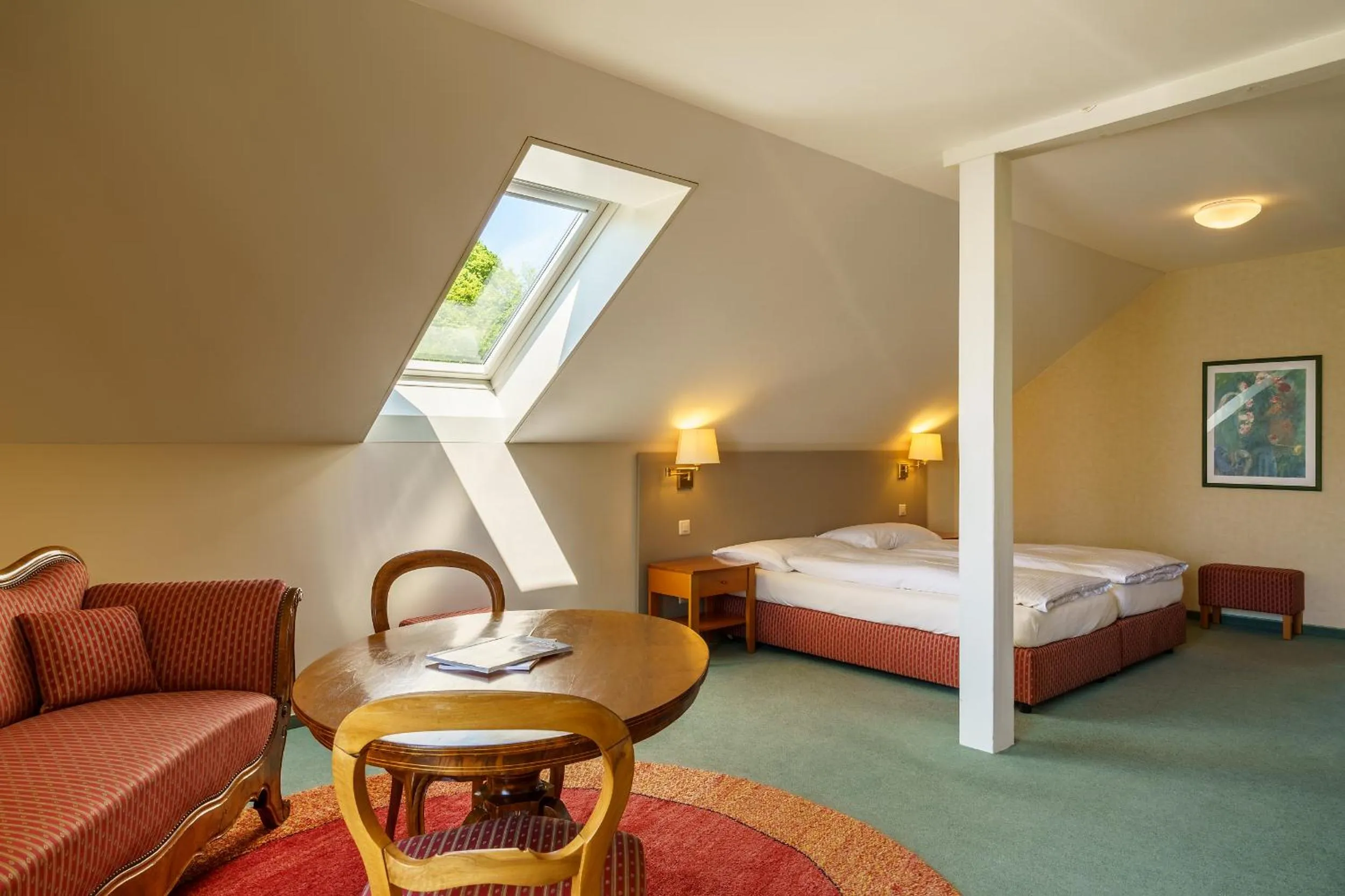 Bed in Schönbühl Hotel & Restaurant Lake Thun