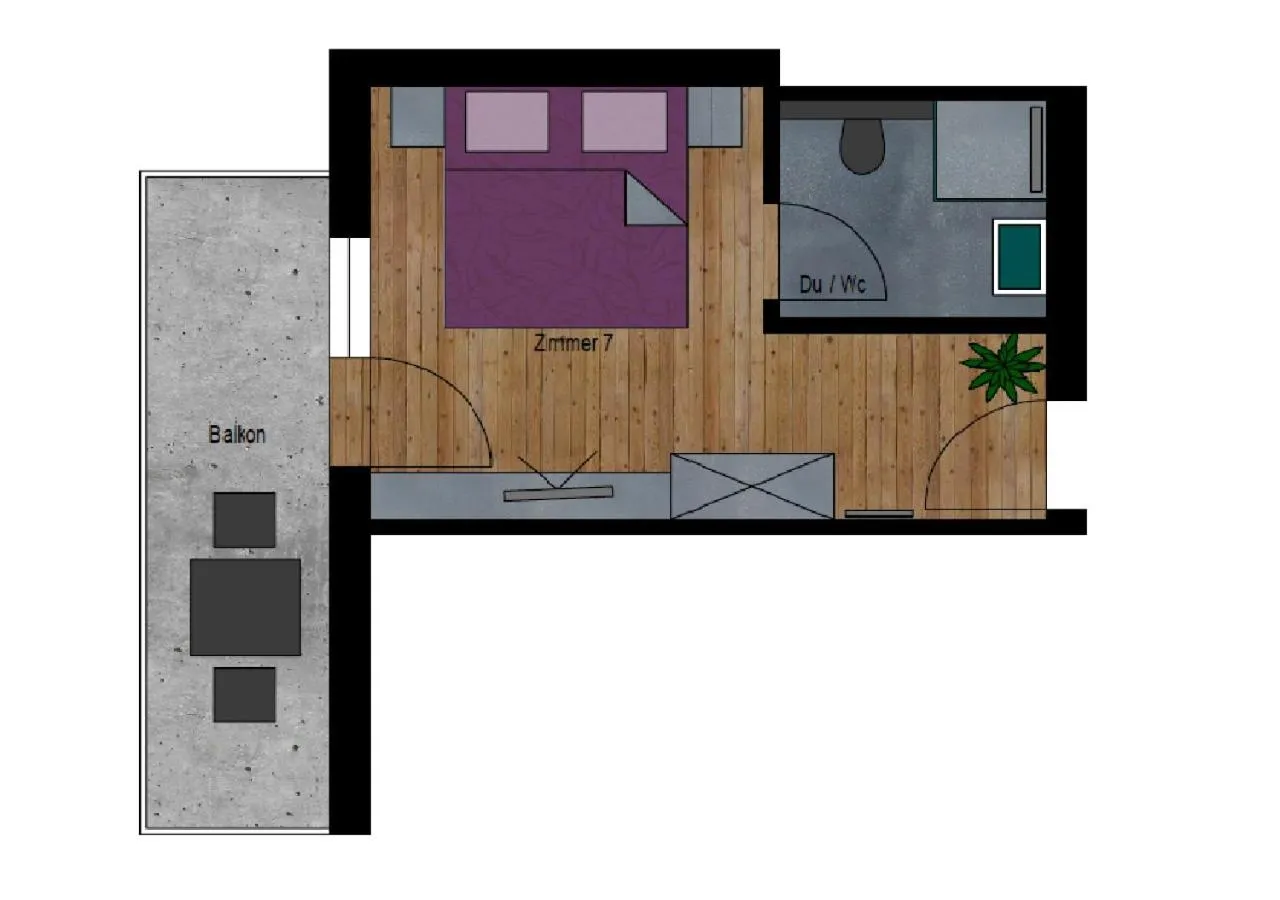 Floor plan in Hotel Garni Bergwelt