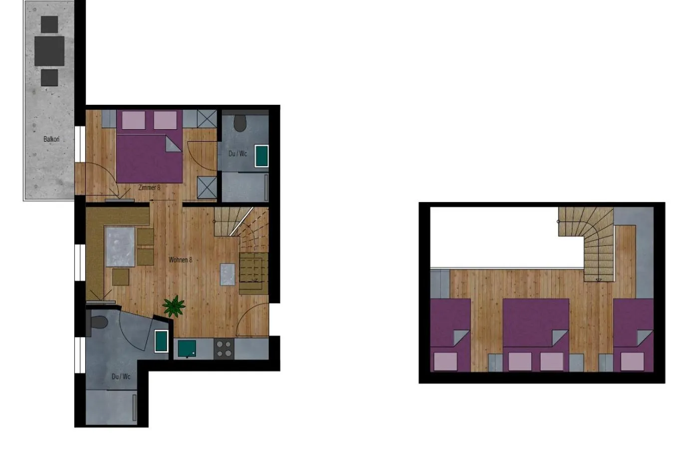 Floor plan in Hotel Garni Bergwelt