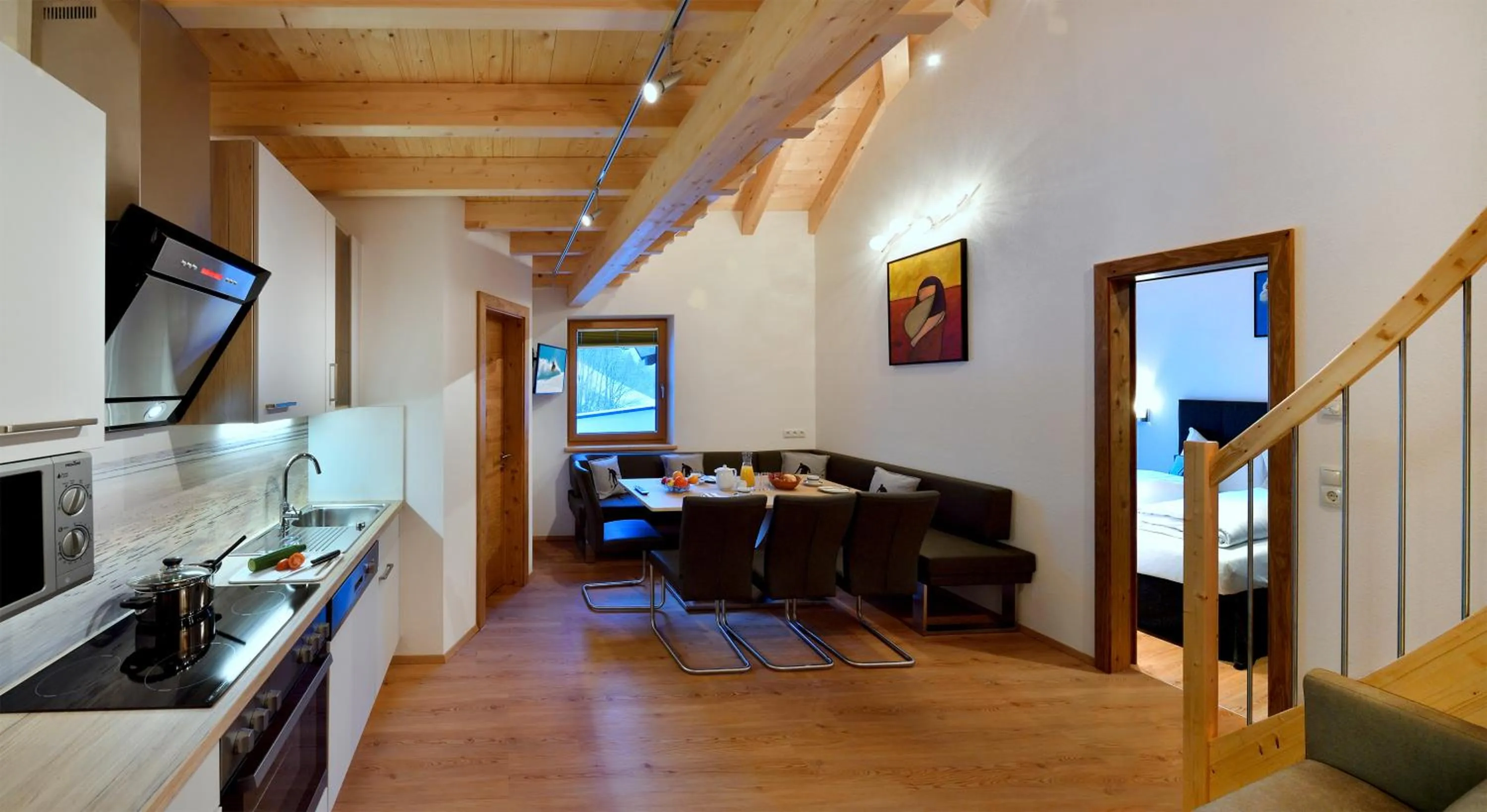 Kitchen or kitchenette in Hotel Garni Bergwelt