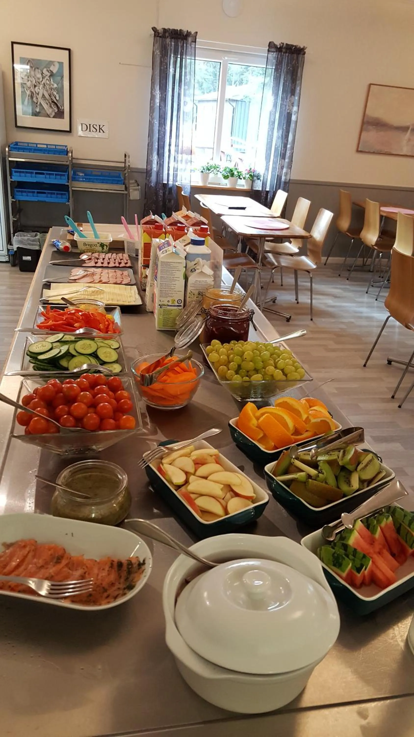 Buffet breakfast in STF Hostel Visby/Rävhagen