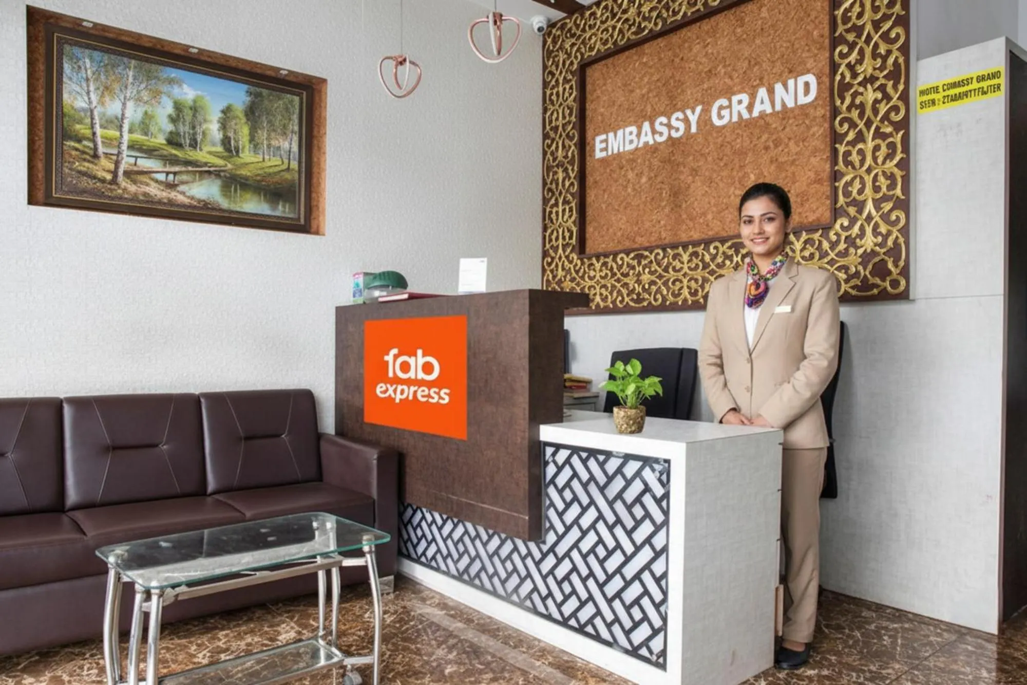 Lobby or reception in FabHotel Embassy Grand