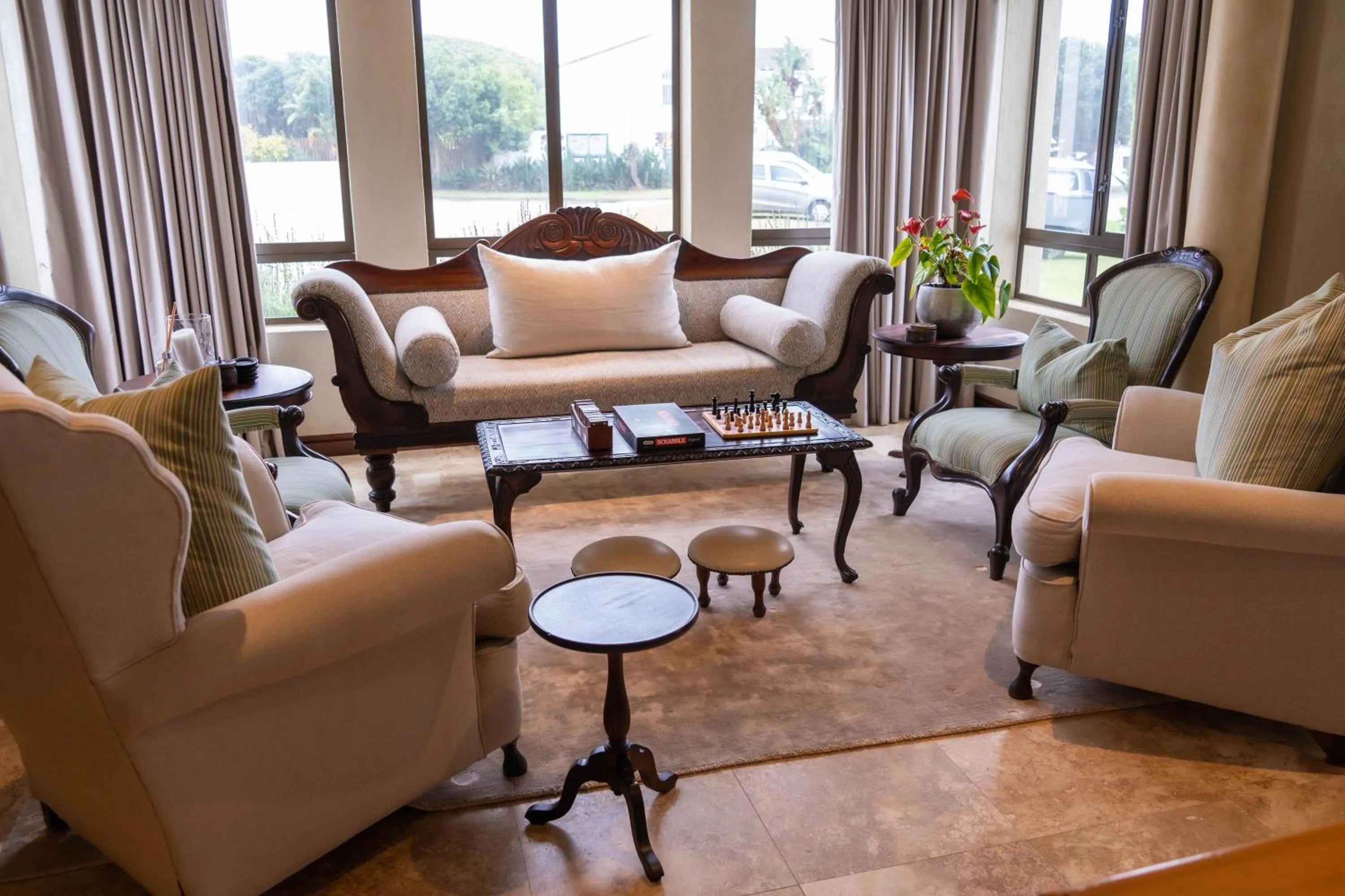 Seating area in Supertubes Guesthouse