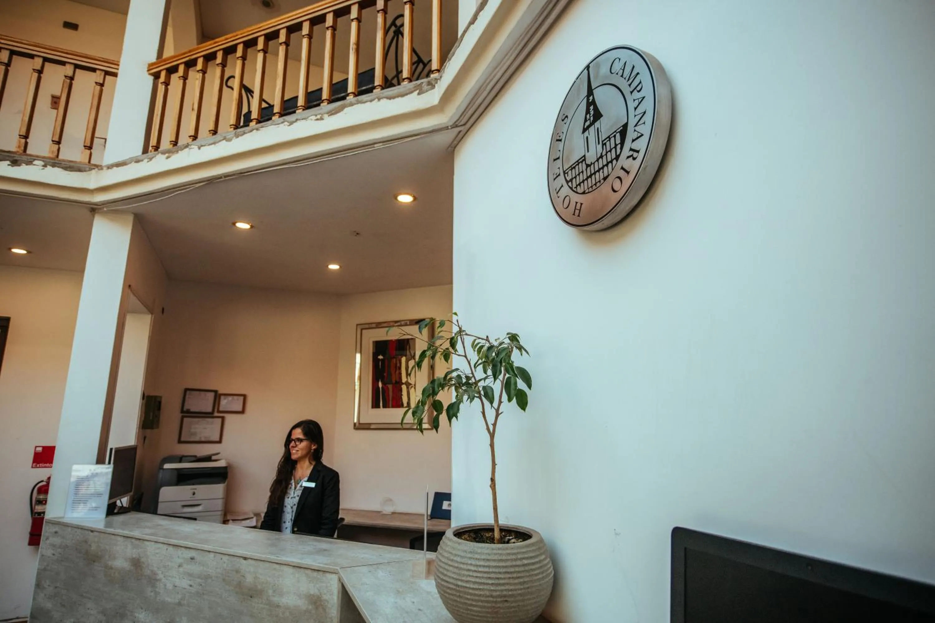 Lobby or reception in Hotel y Cabañas Campanario
