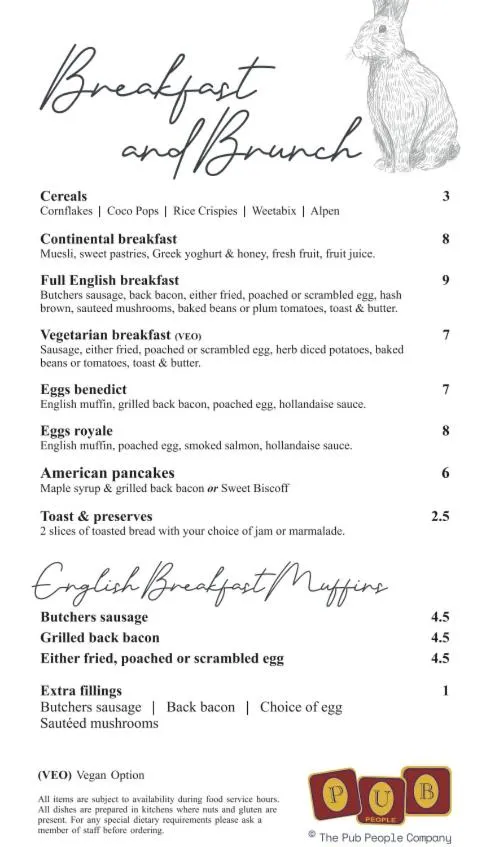 Breakfast in The Dukeries Lodge, Edwinstowe, Nottinghamshire