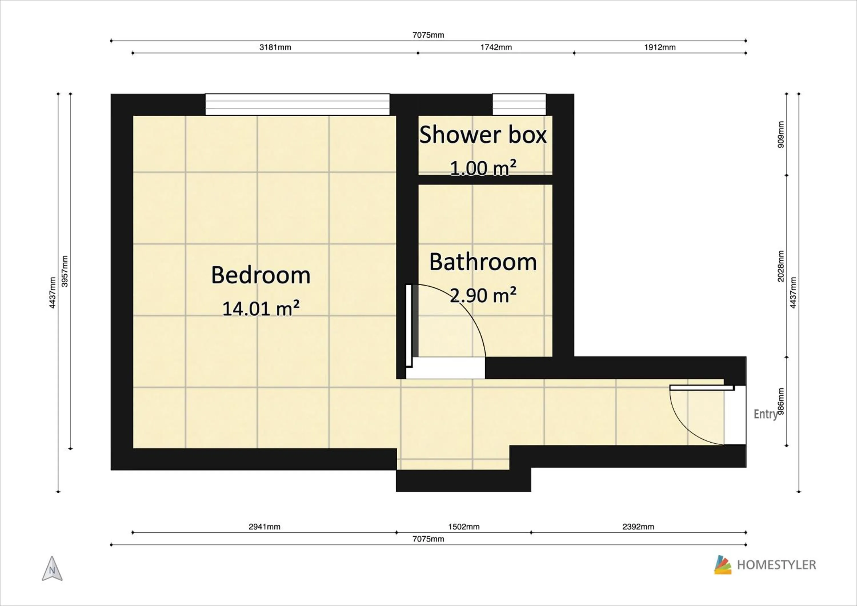 Floor plan in Hippocampus B&B