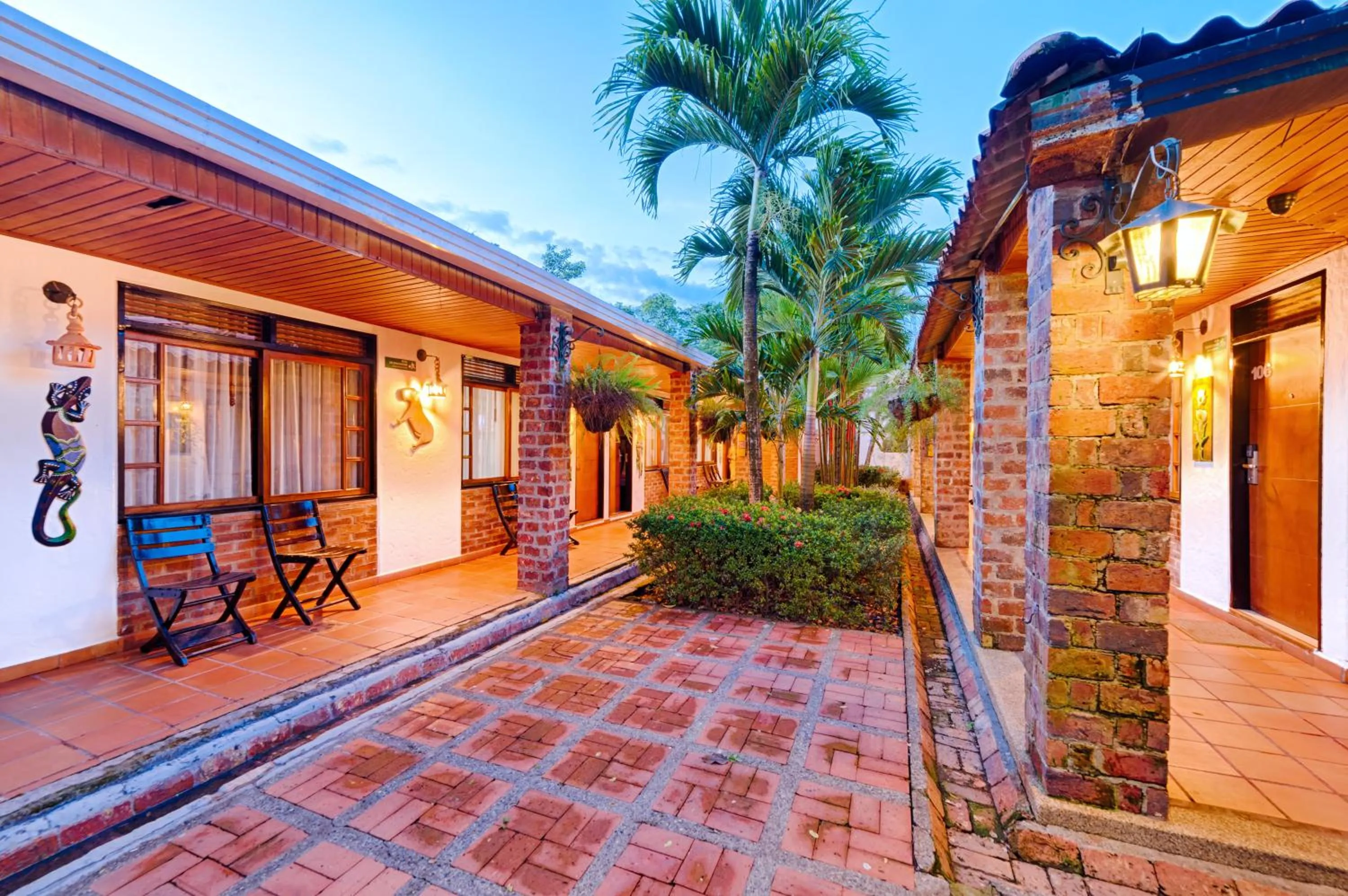 Patio in Hotel Campestre La Potra
