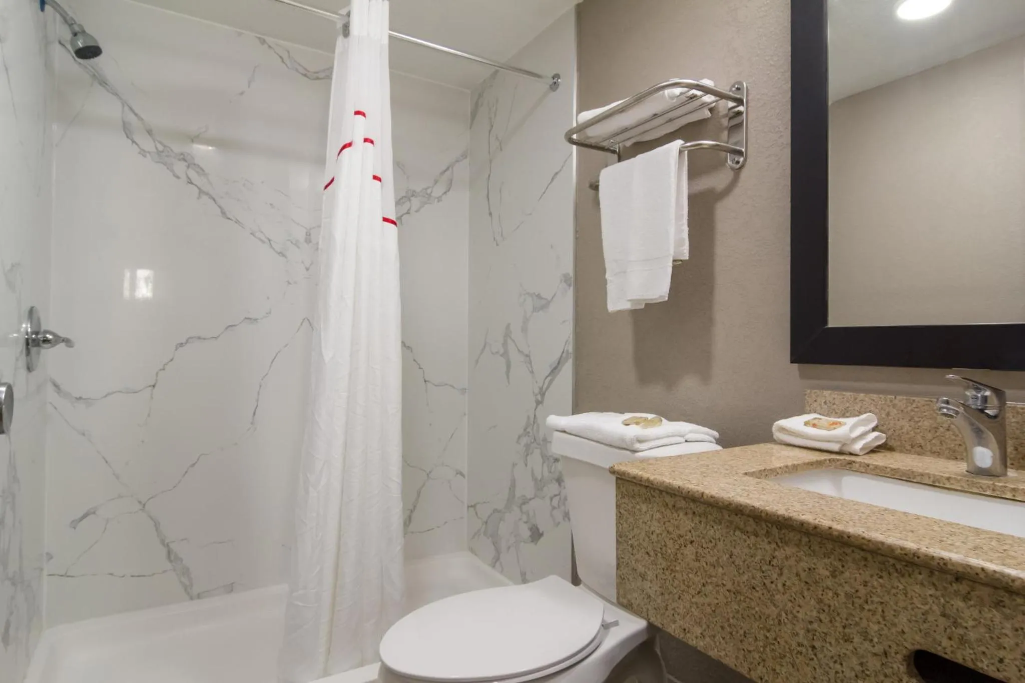 Bathroom in Red Roof Inn & Suites Brunswick I-95