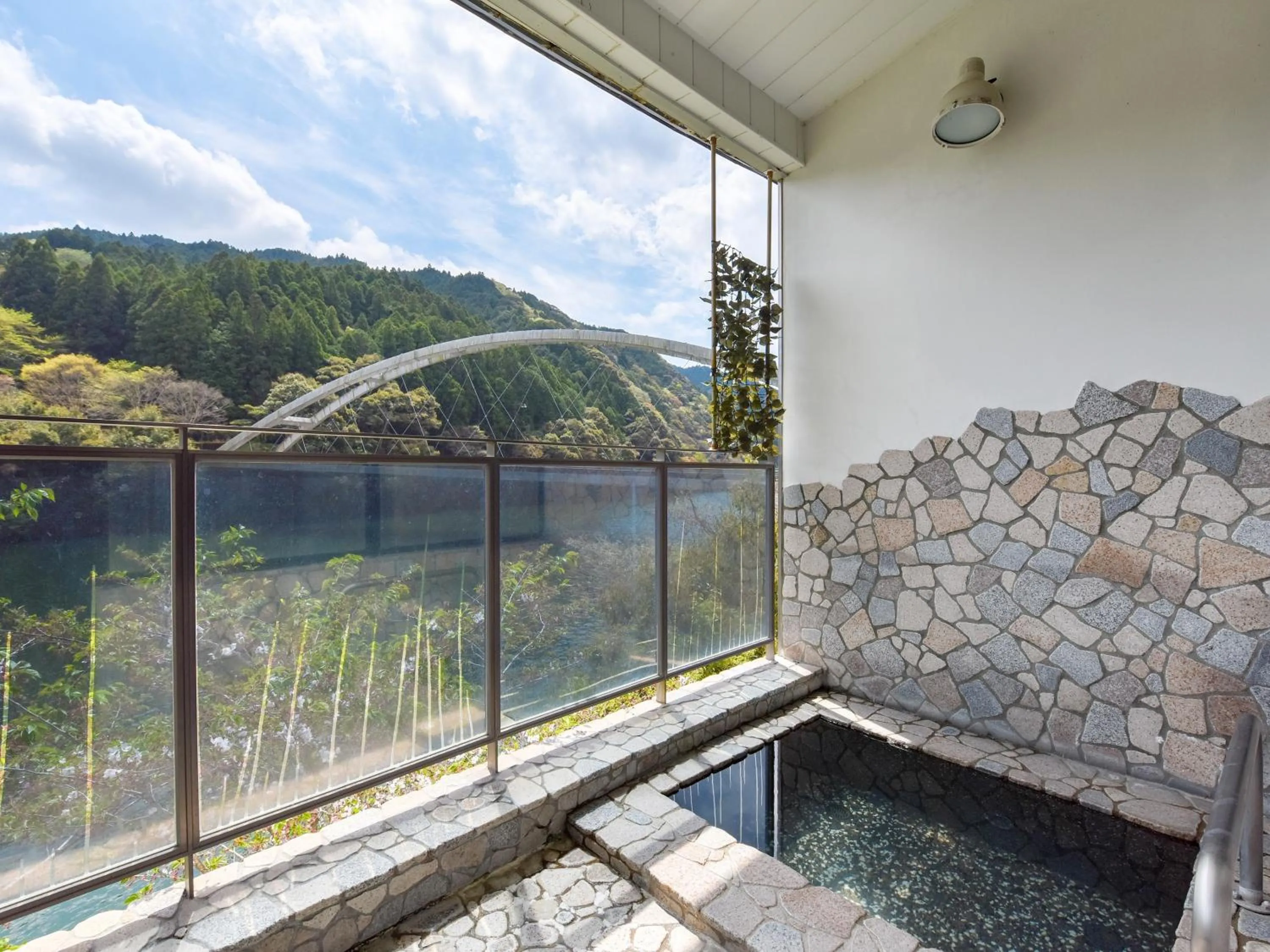 Mountain view in momijigawa onsen