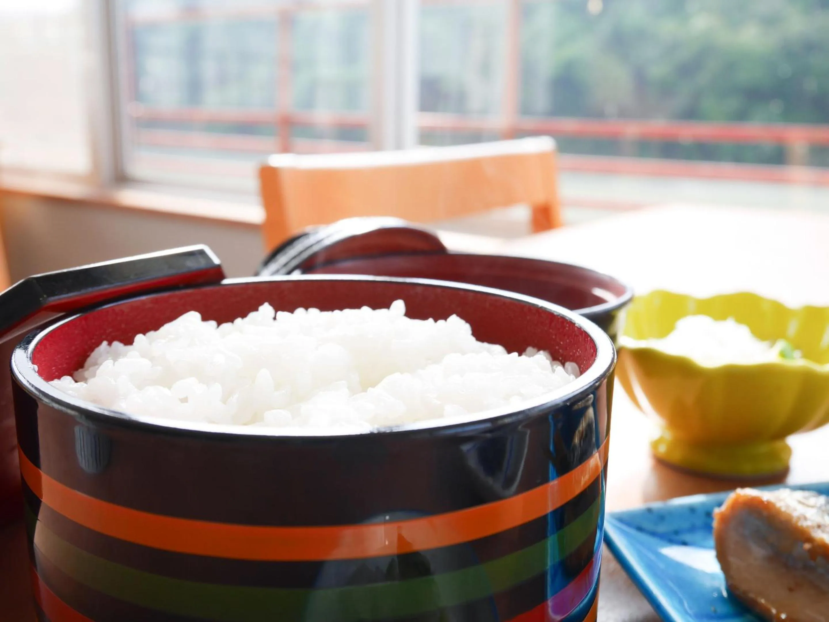 Asian breakfast in momijigawa onsen