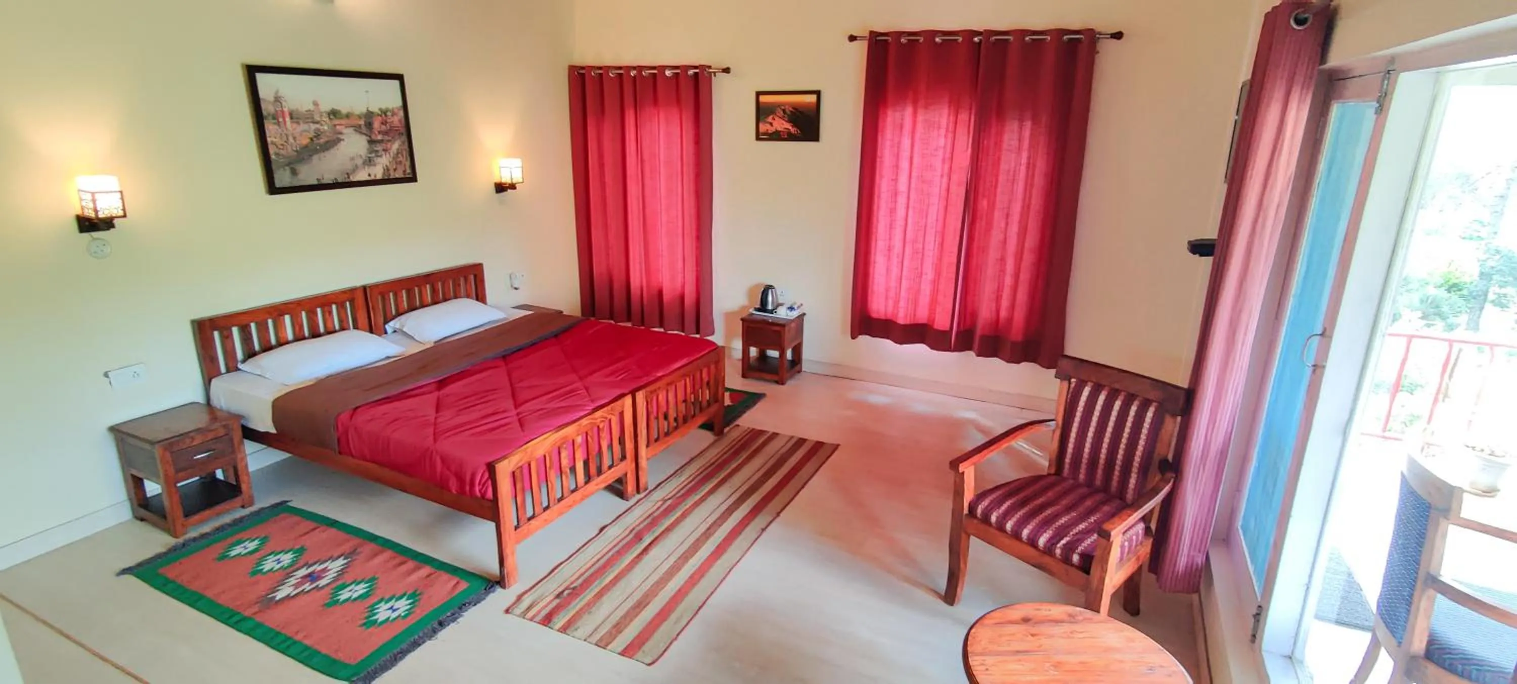 Bedroom, Bed in Majkhali Woods, Ranikhet, By Himalayan Eco Lodges
