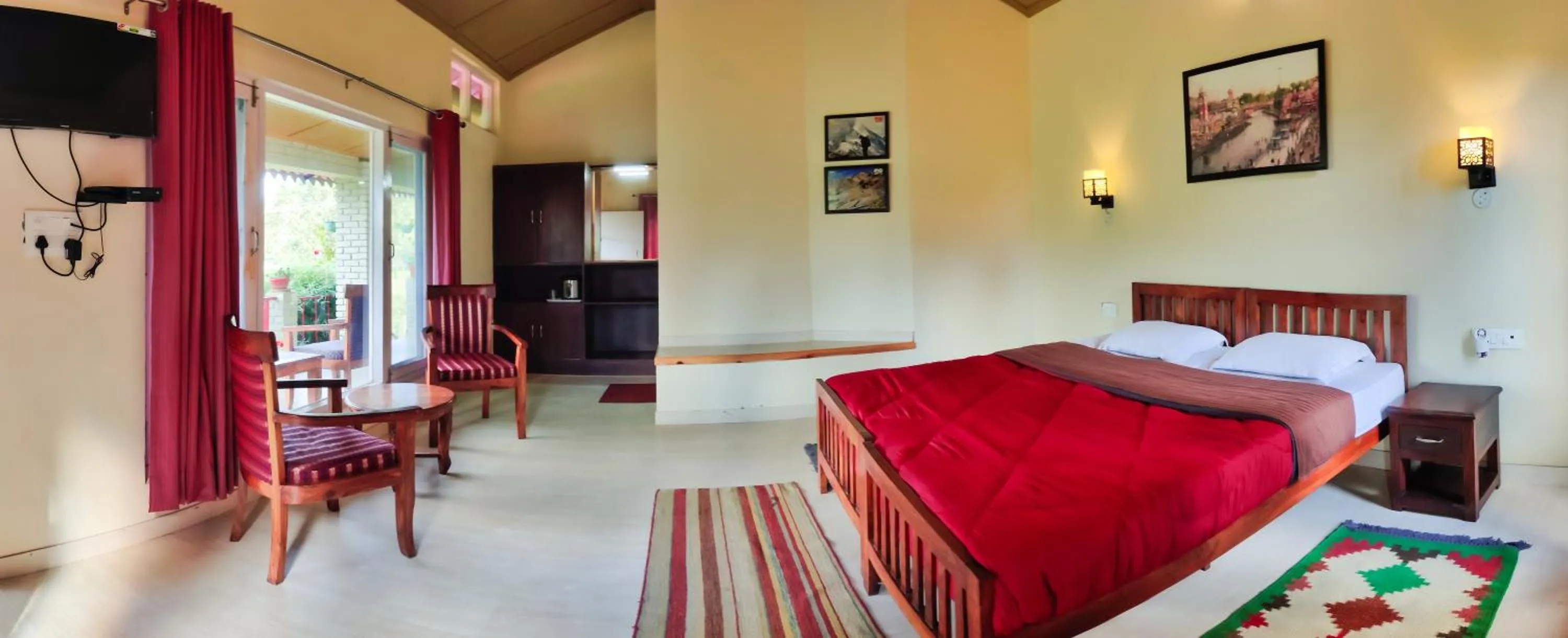 Bedroom, Bed in Majkhali Woods, Ranikhet, By Himalayan Eco Lodges