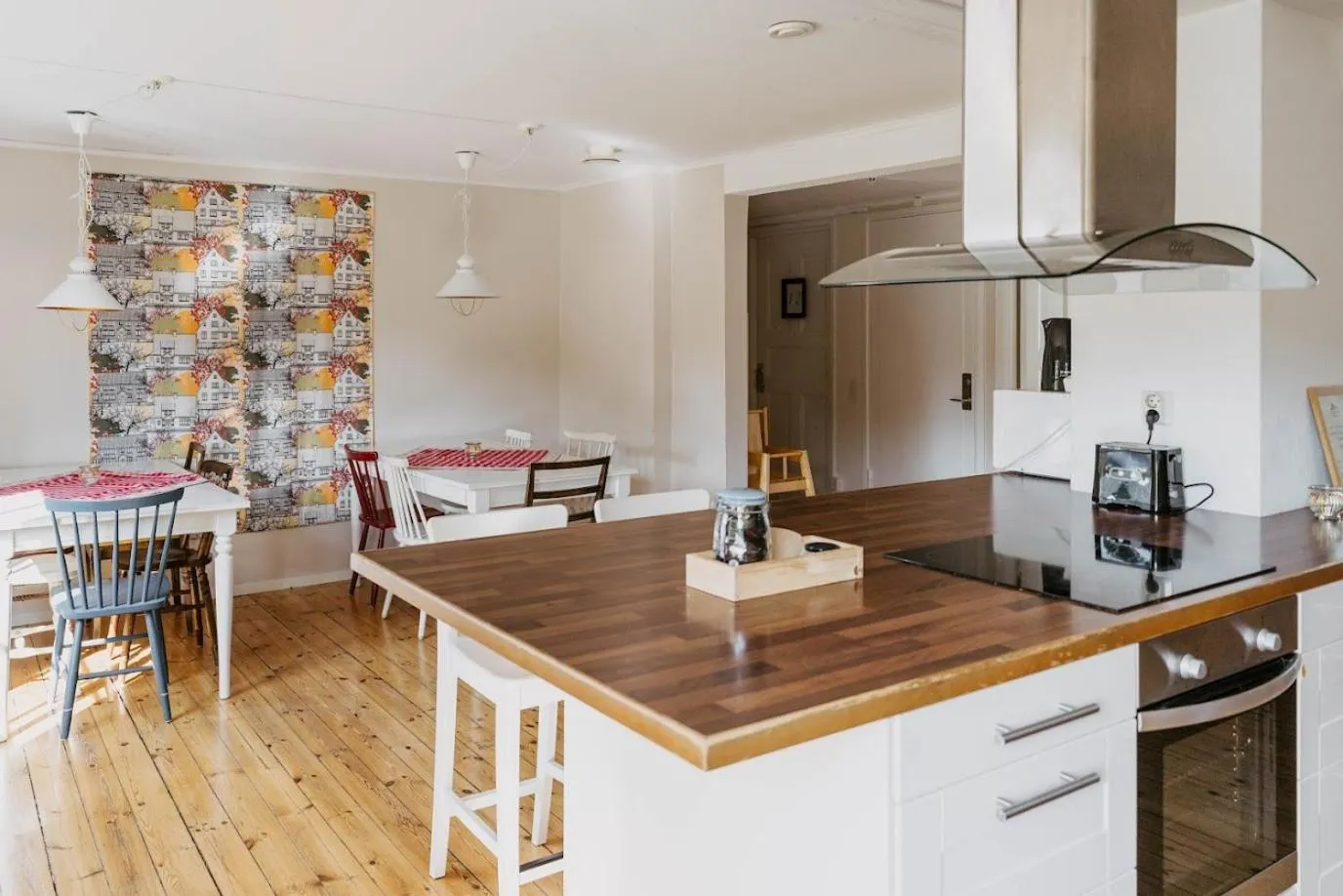 Communal kitchen in Ödevata Gårdshotell