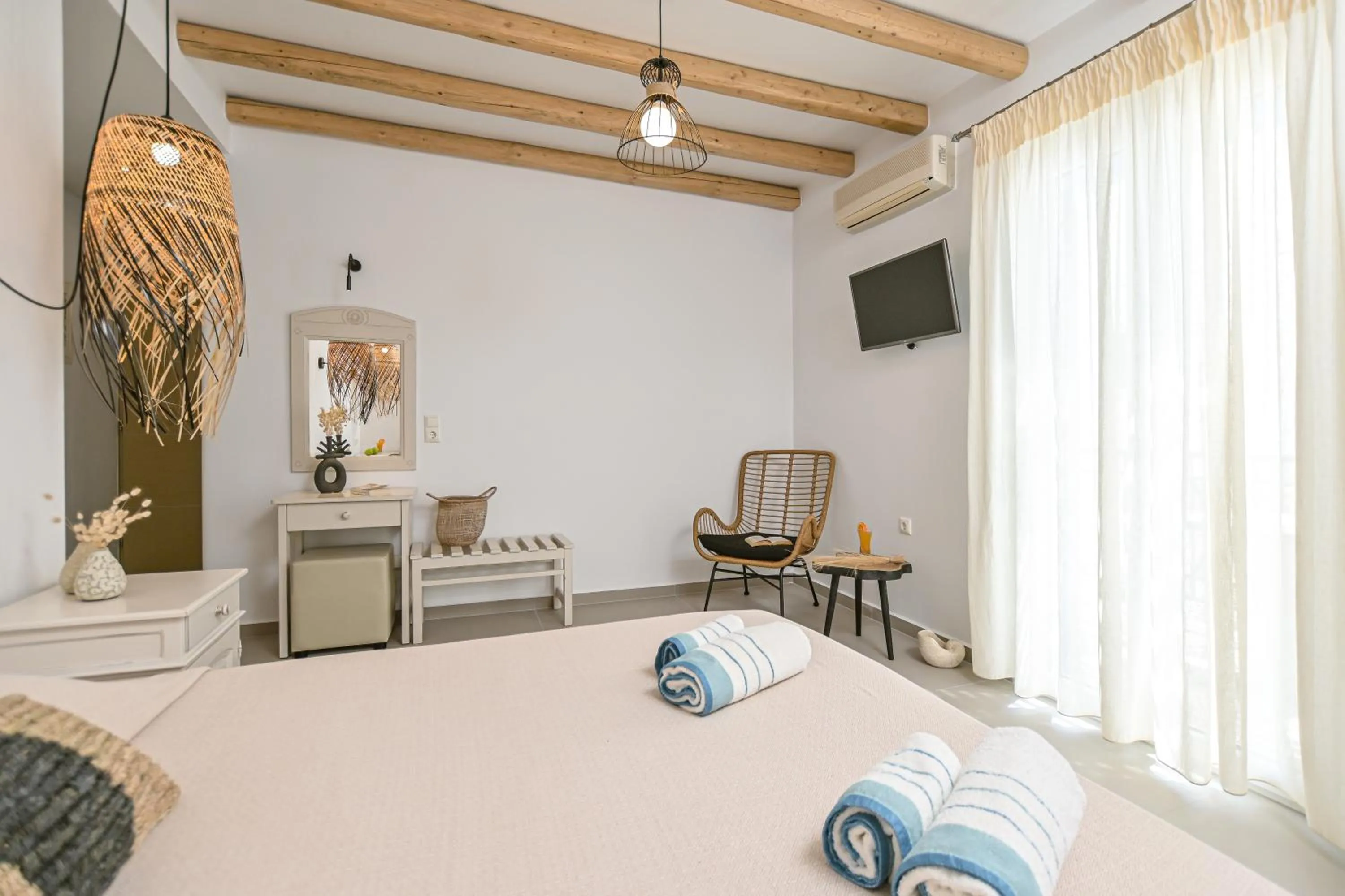 Bed in Naxos Blue Sky