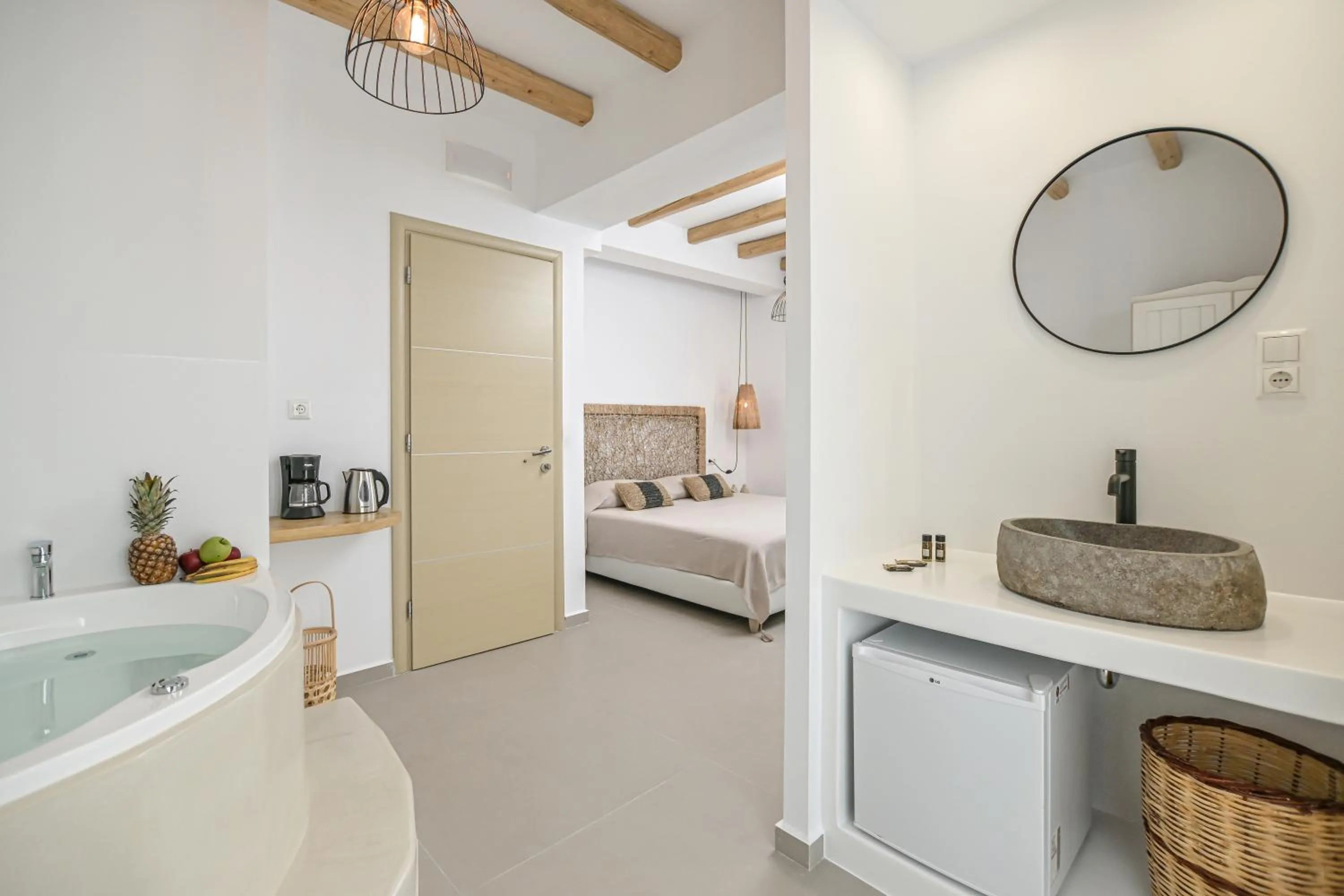 Bed in Naxos Blue Sky